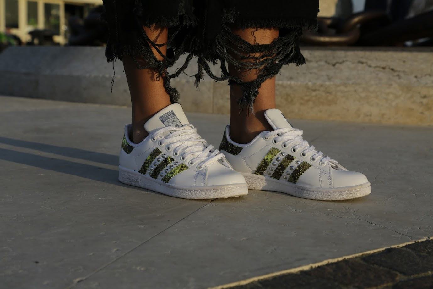 Adidas Stan Smith Python Yellow Fluo Studs