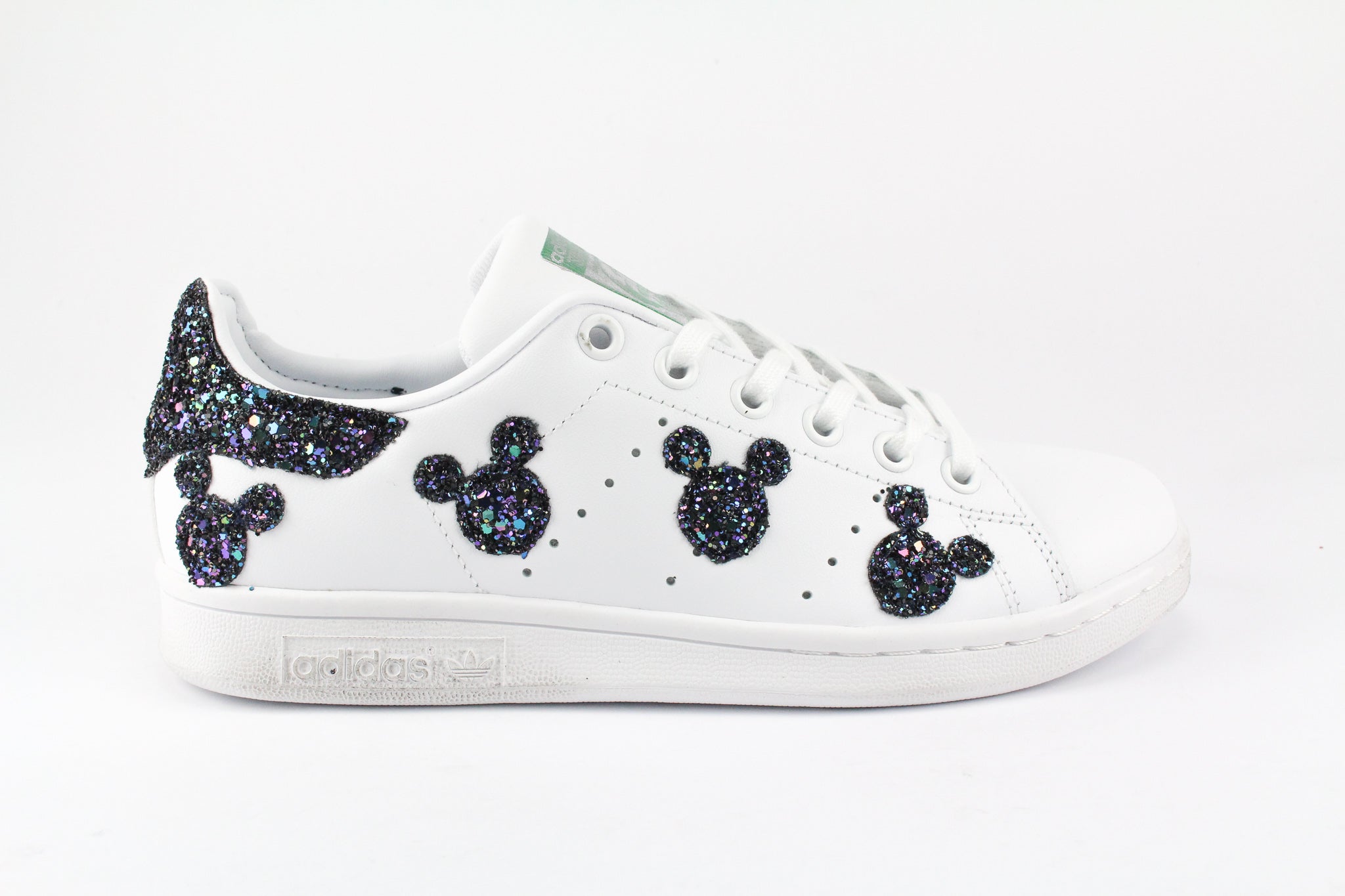 Adidas Stan Smith Personalizzate Topolini Black Iris Glitter