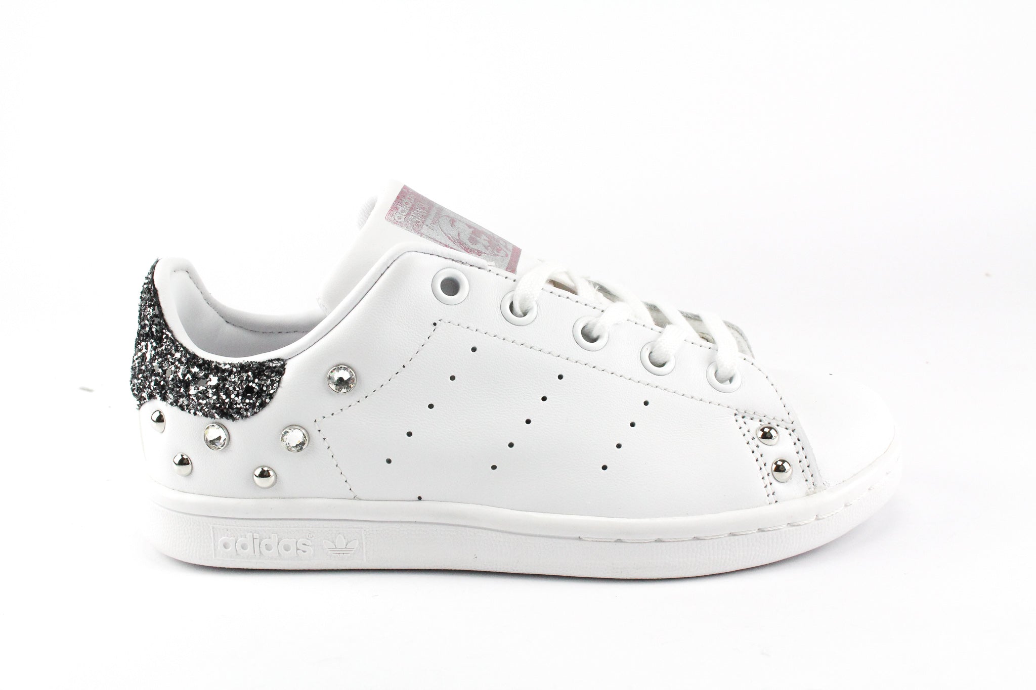 Adidas Stan Smith Black Silver Glitter Strass