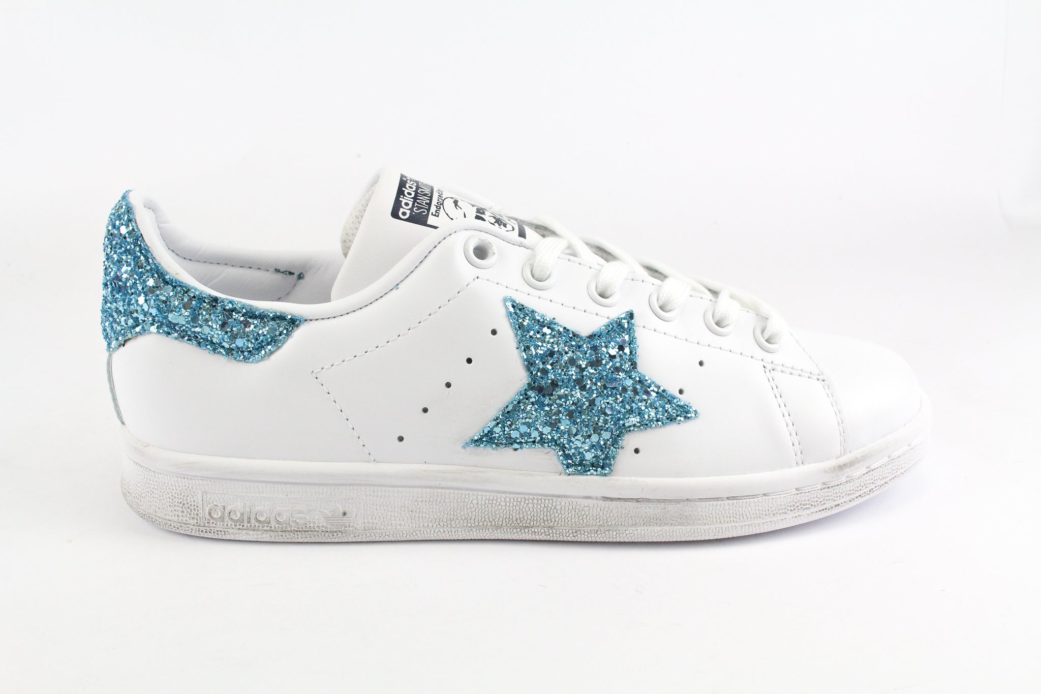 Adidas Stan Smith Custom Purple Glitter Star