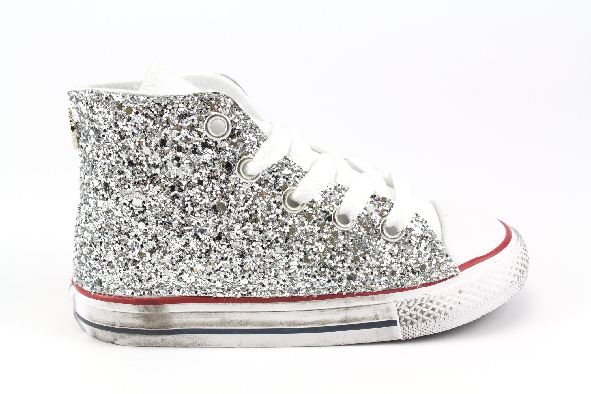 Converse silver glitter online