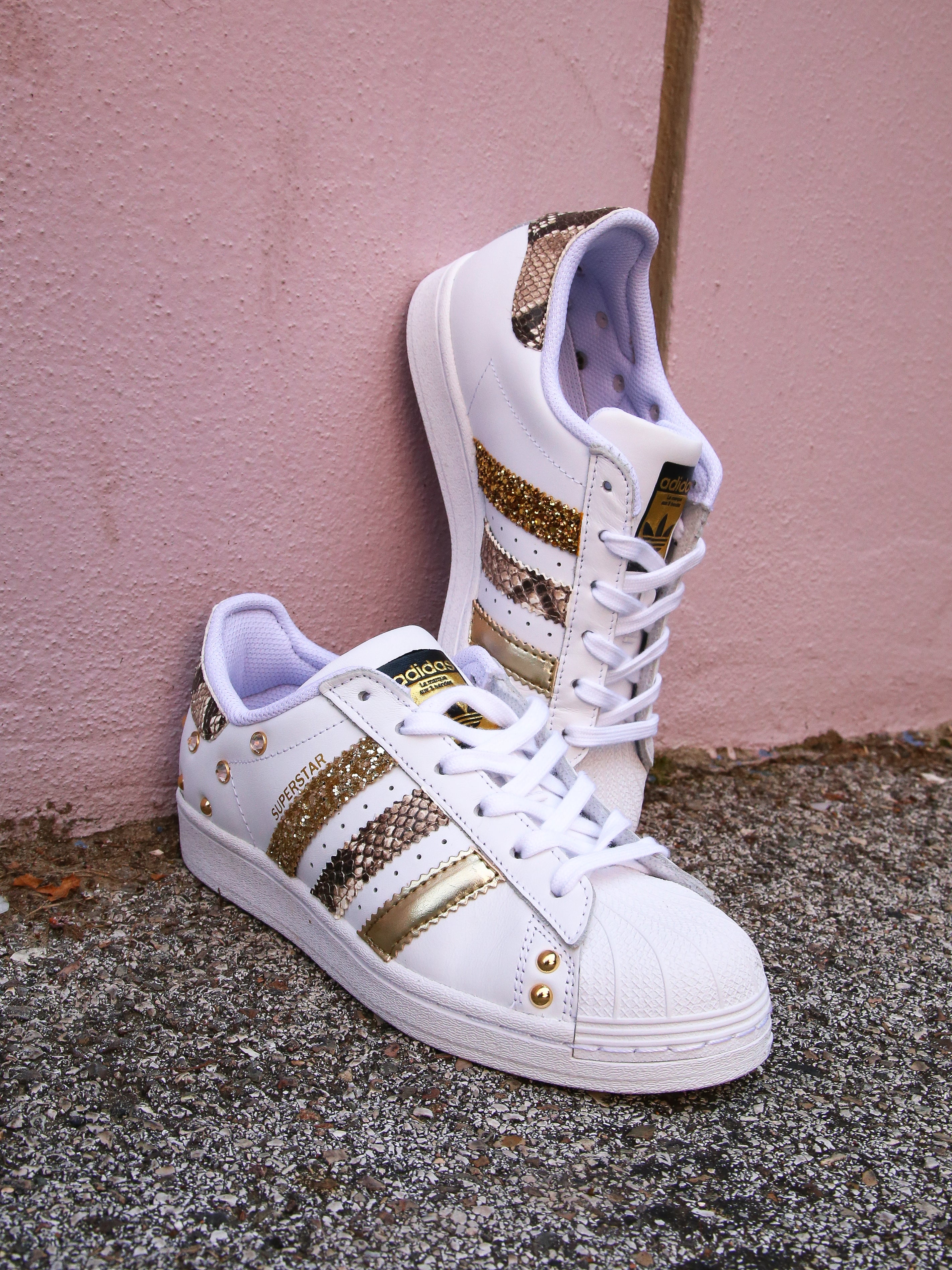 Adidas Superstar Pitone Glitter & Borchie