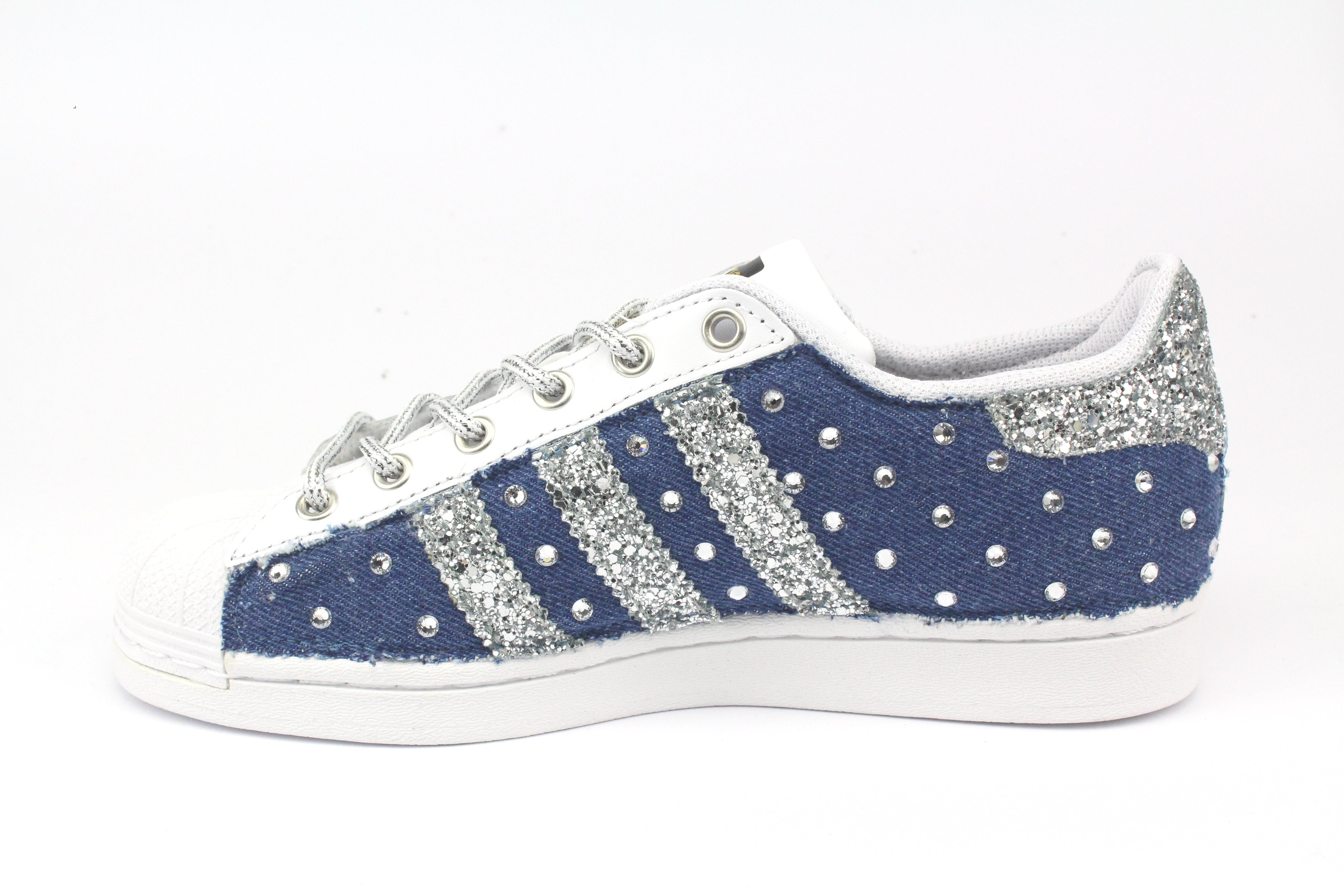 Adidas Superstar Denim Jeans Strass Termo