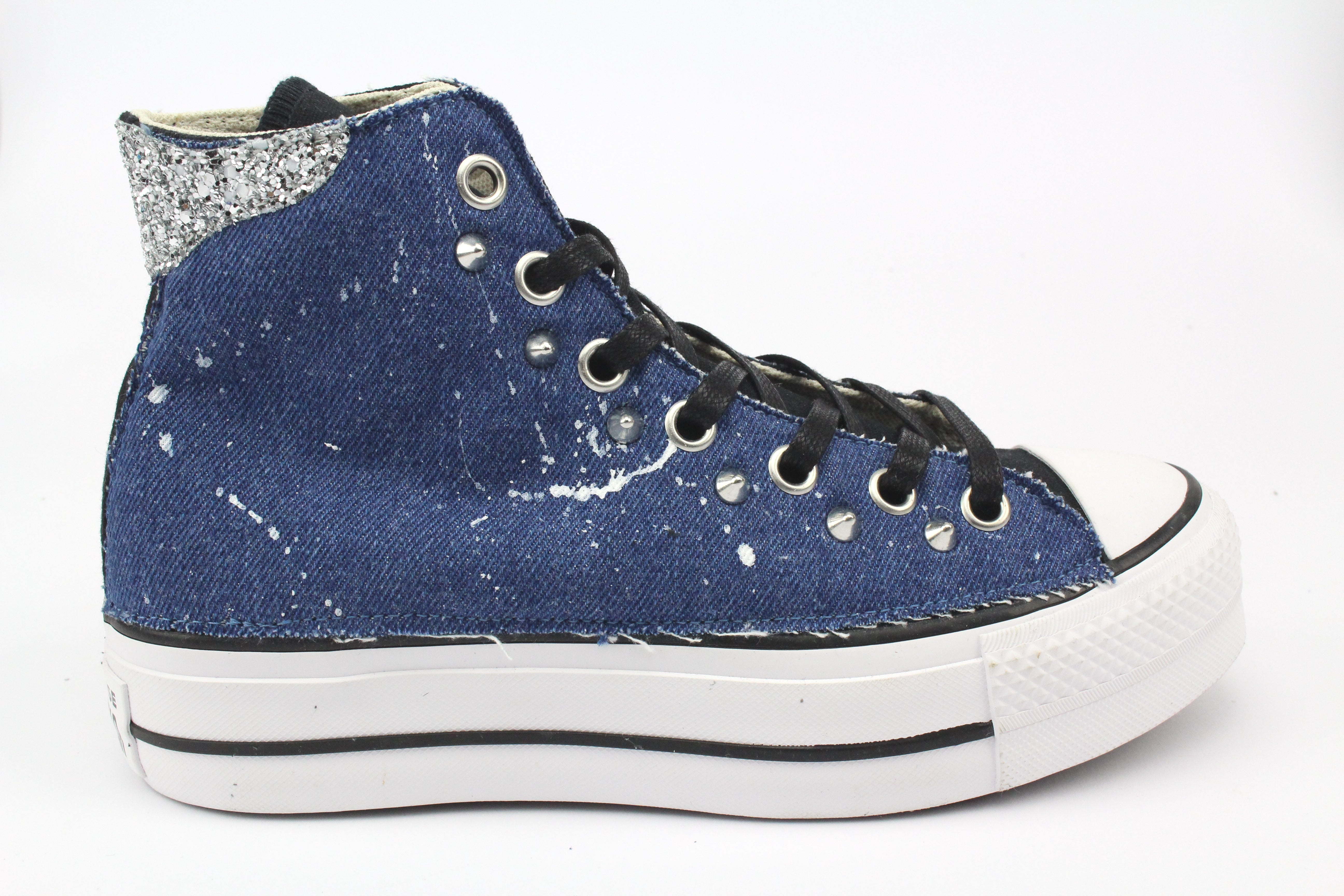 Converse All Star Platform White Strass Thermo Crystal &amp; Glitter