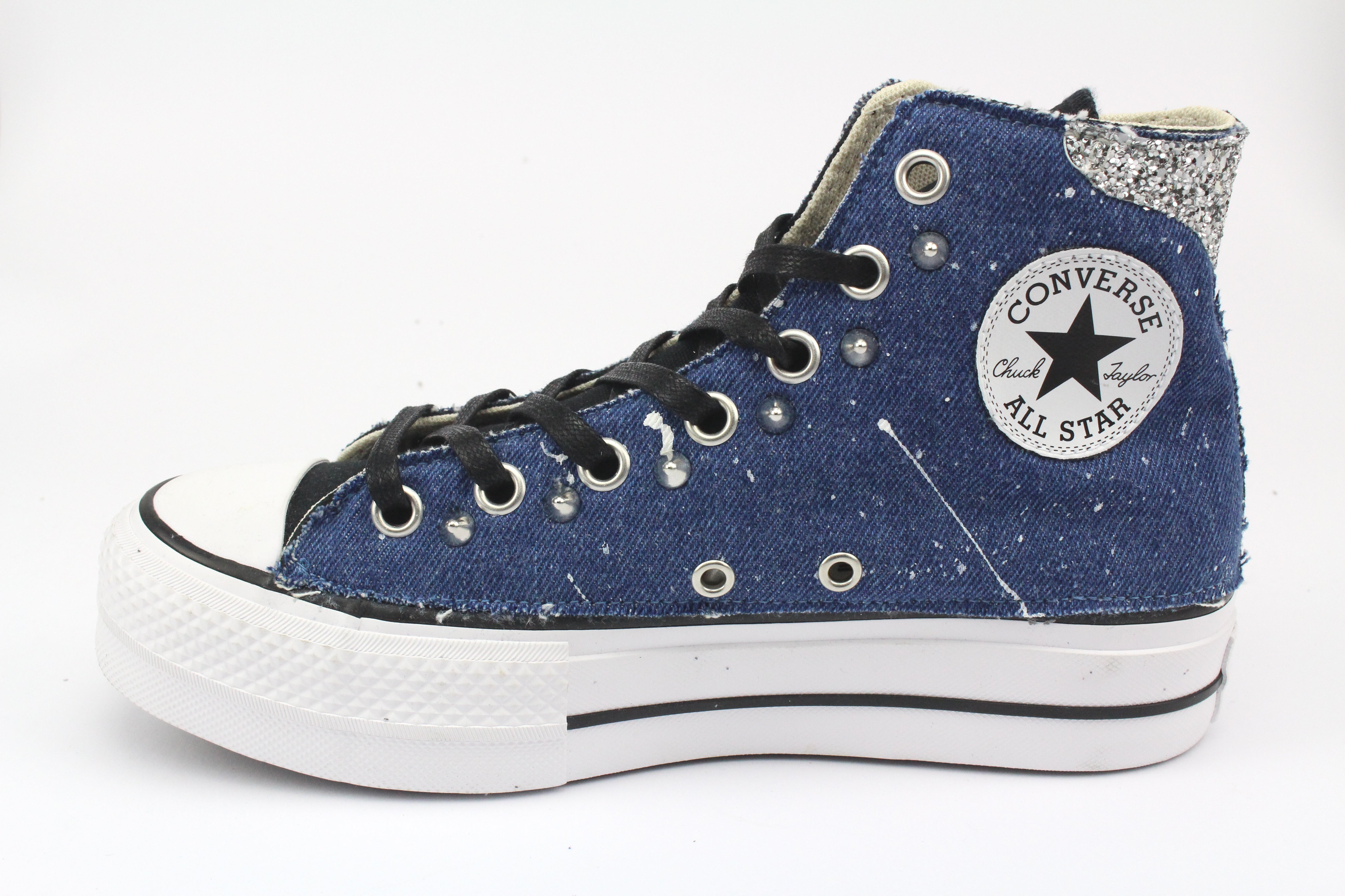 Converse All Star Platform White Strass Thermo Crystal &amp; Glitter