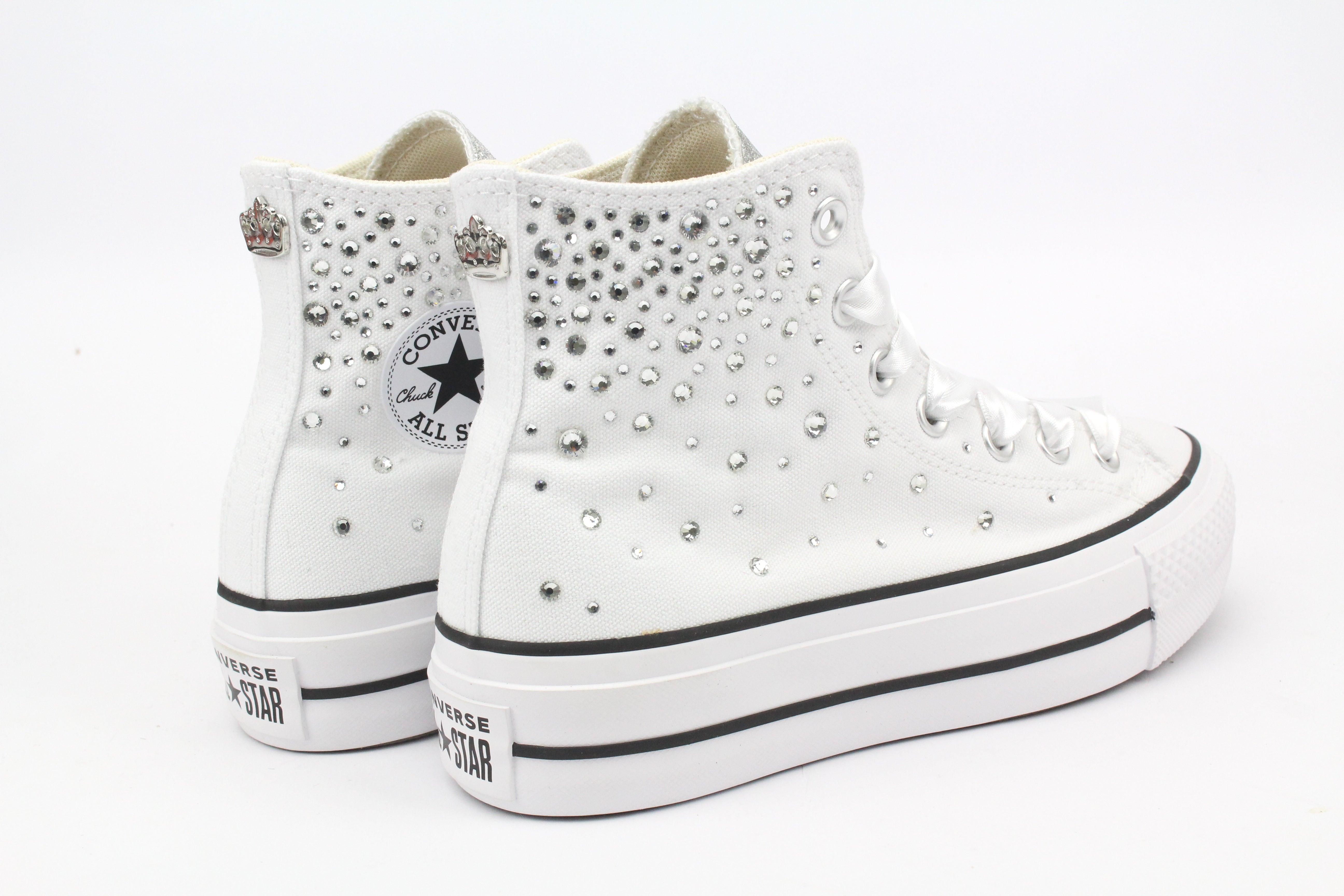 Converse All Star Platform White Strass Thermo Crystal Glitter