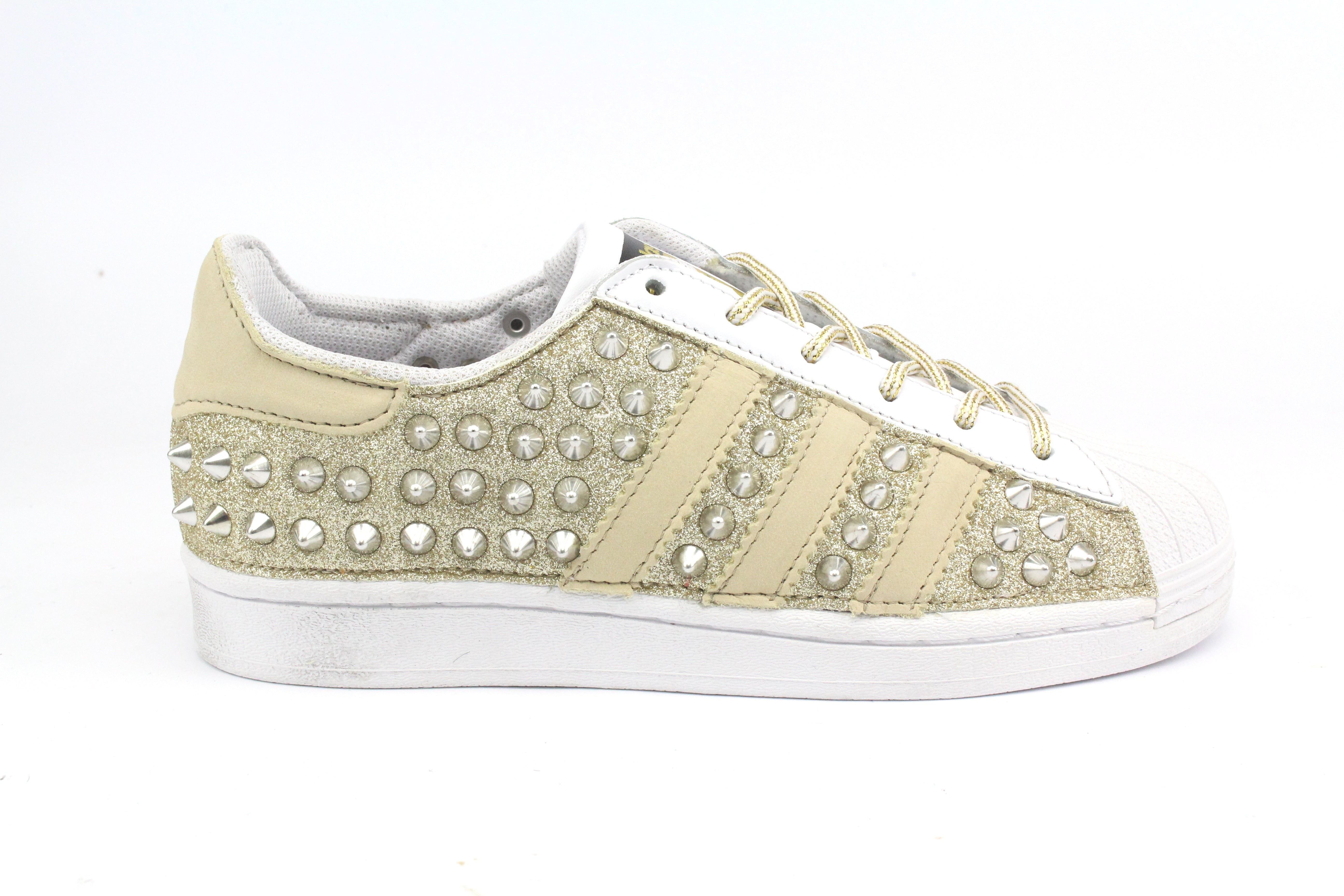 Adidas Superstar Pink &amp; White Glitter