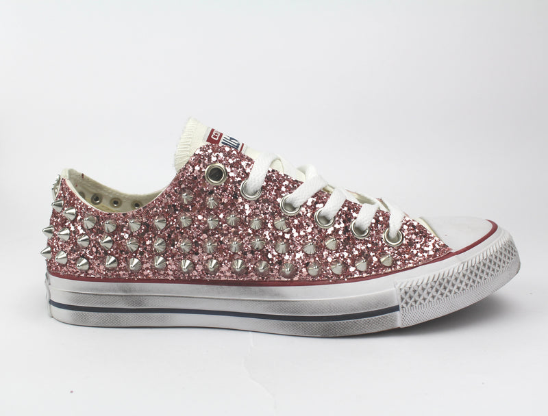 Converse rosa outlet borchie