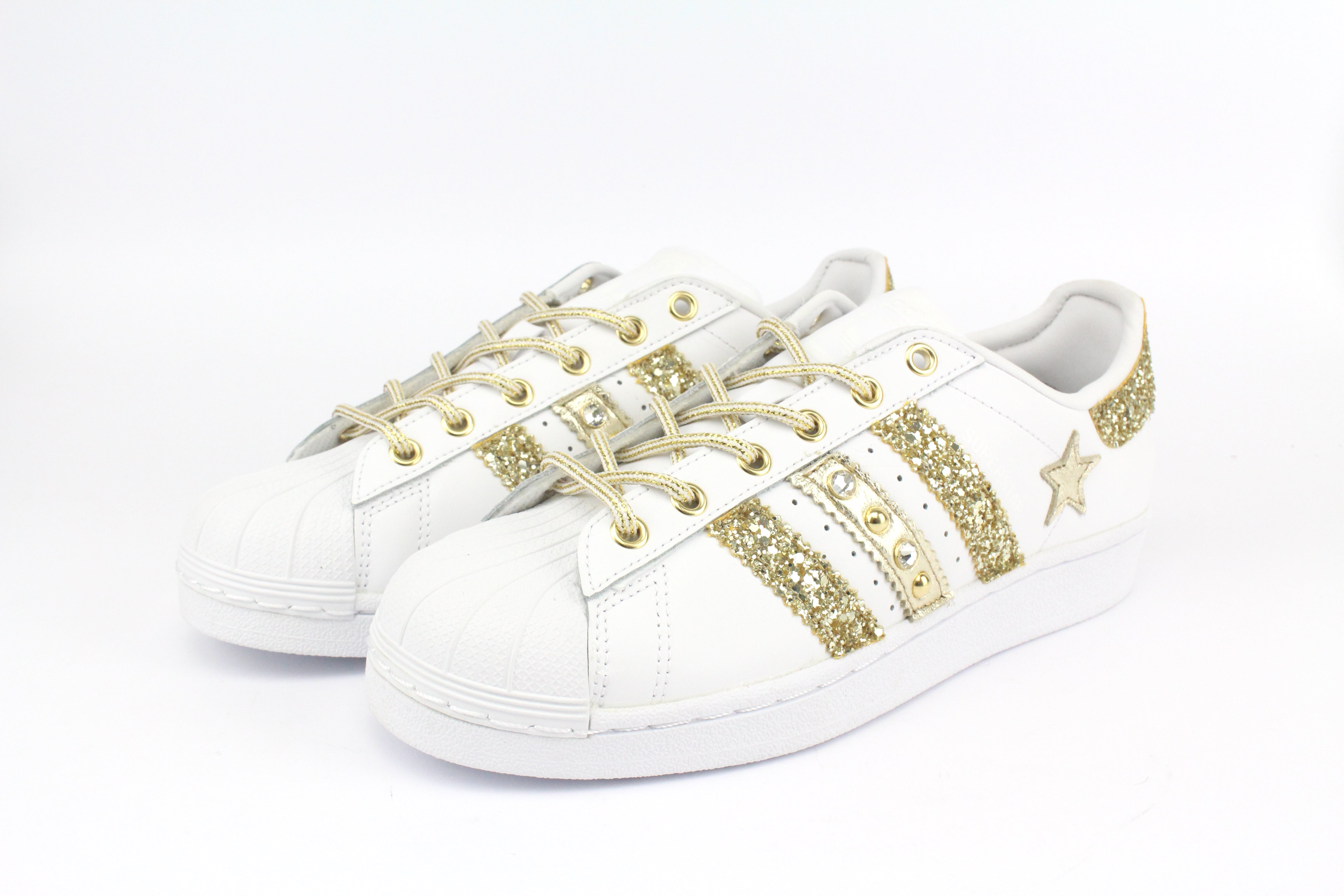 Adidas superstar glitter gold online