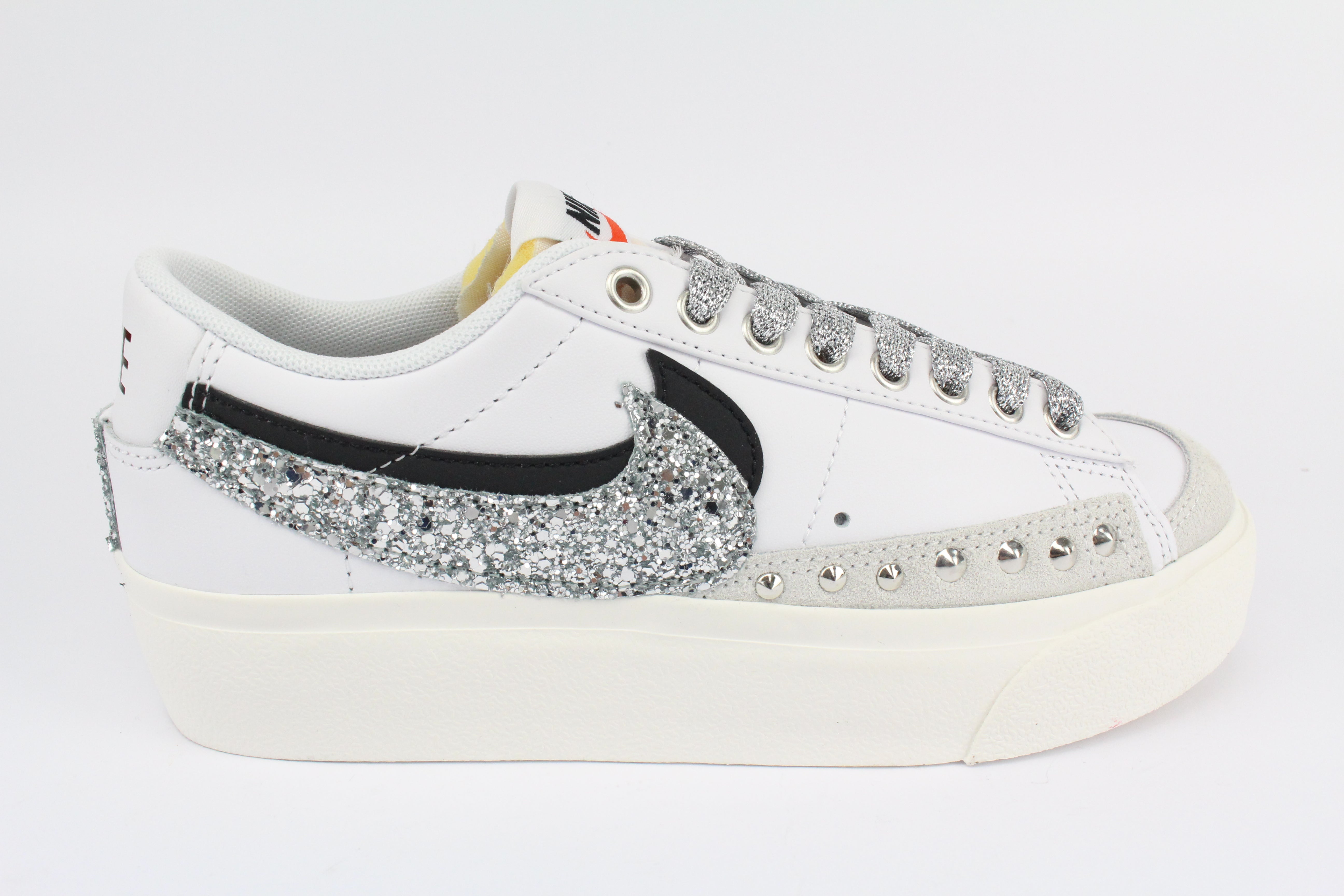 Nike Blazer Platform Doppio Baffo Borchie Argento