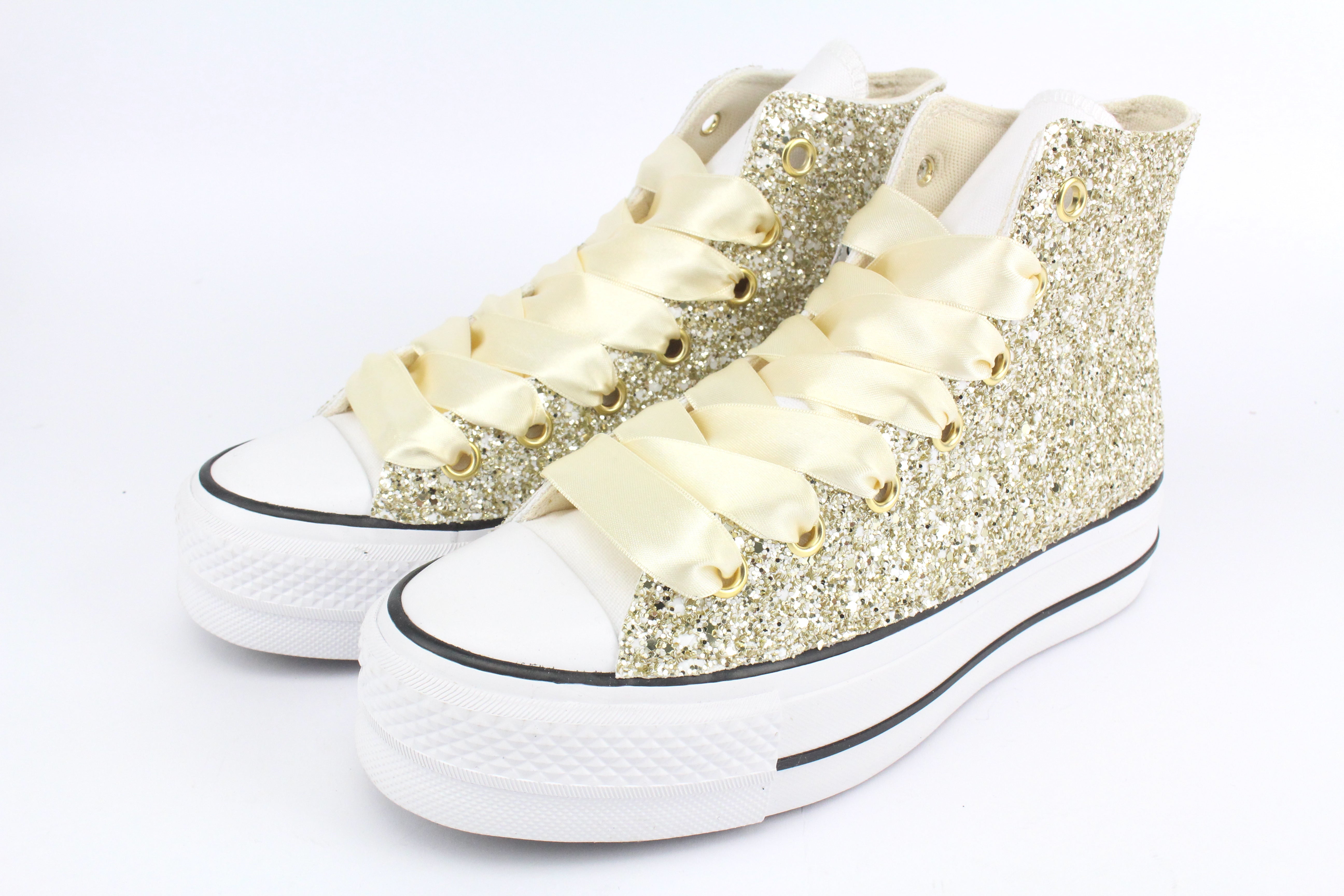 Champagne glitter converse hotsell