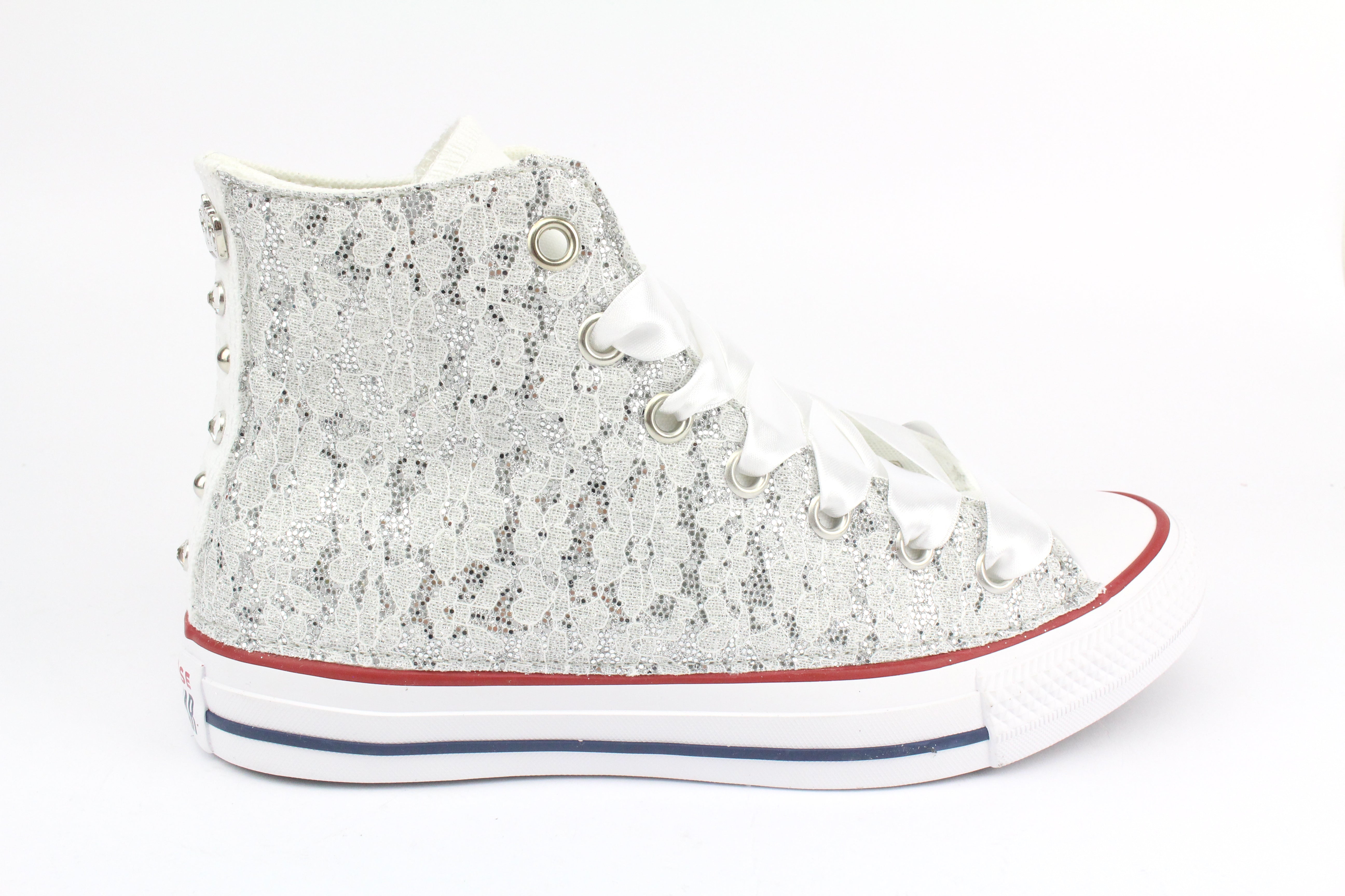 Converse All Star Chuck Taylor Personalizzate White Pizzo