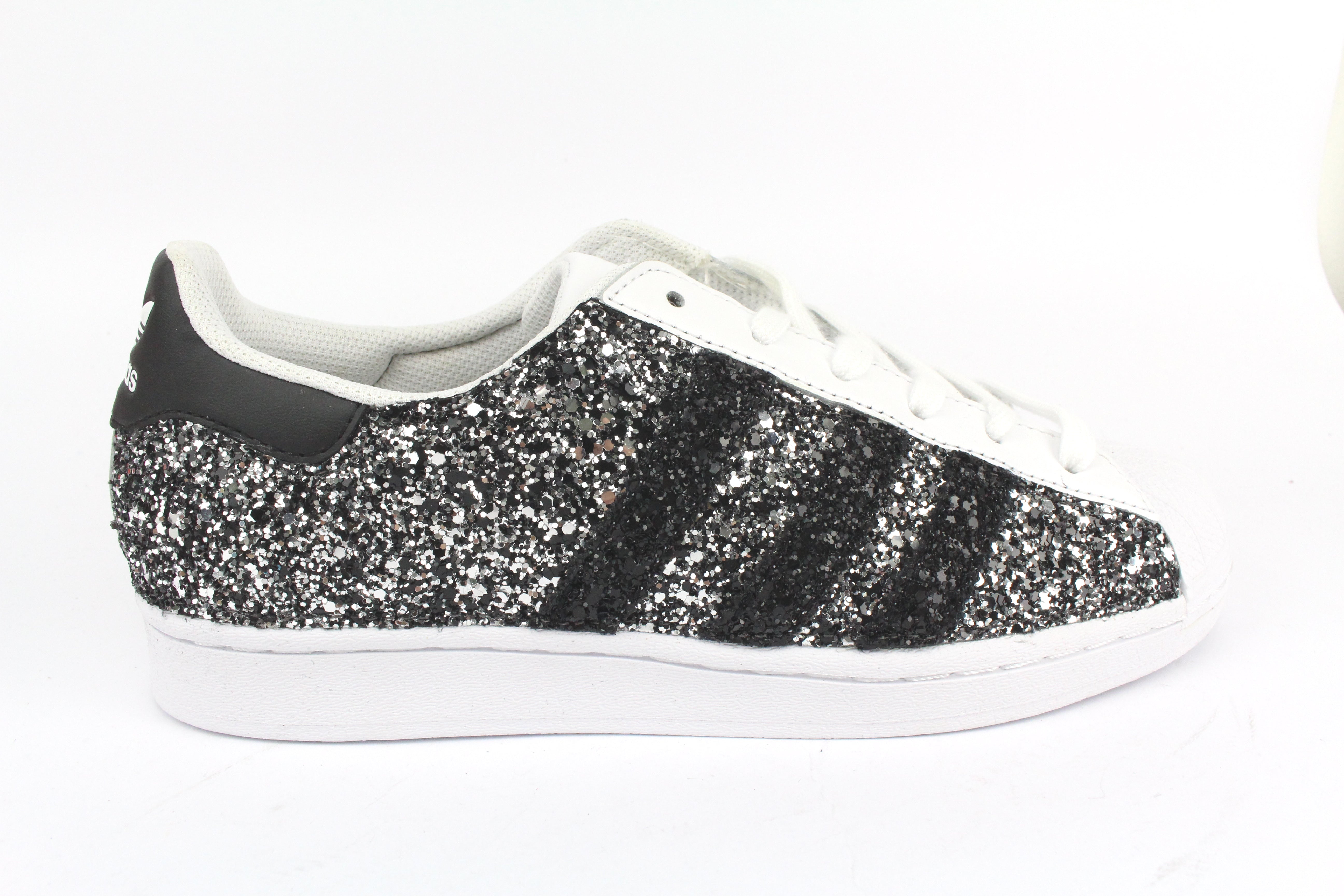 Adidas Superstar Total Black Glitter