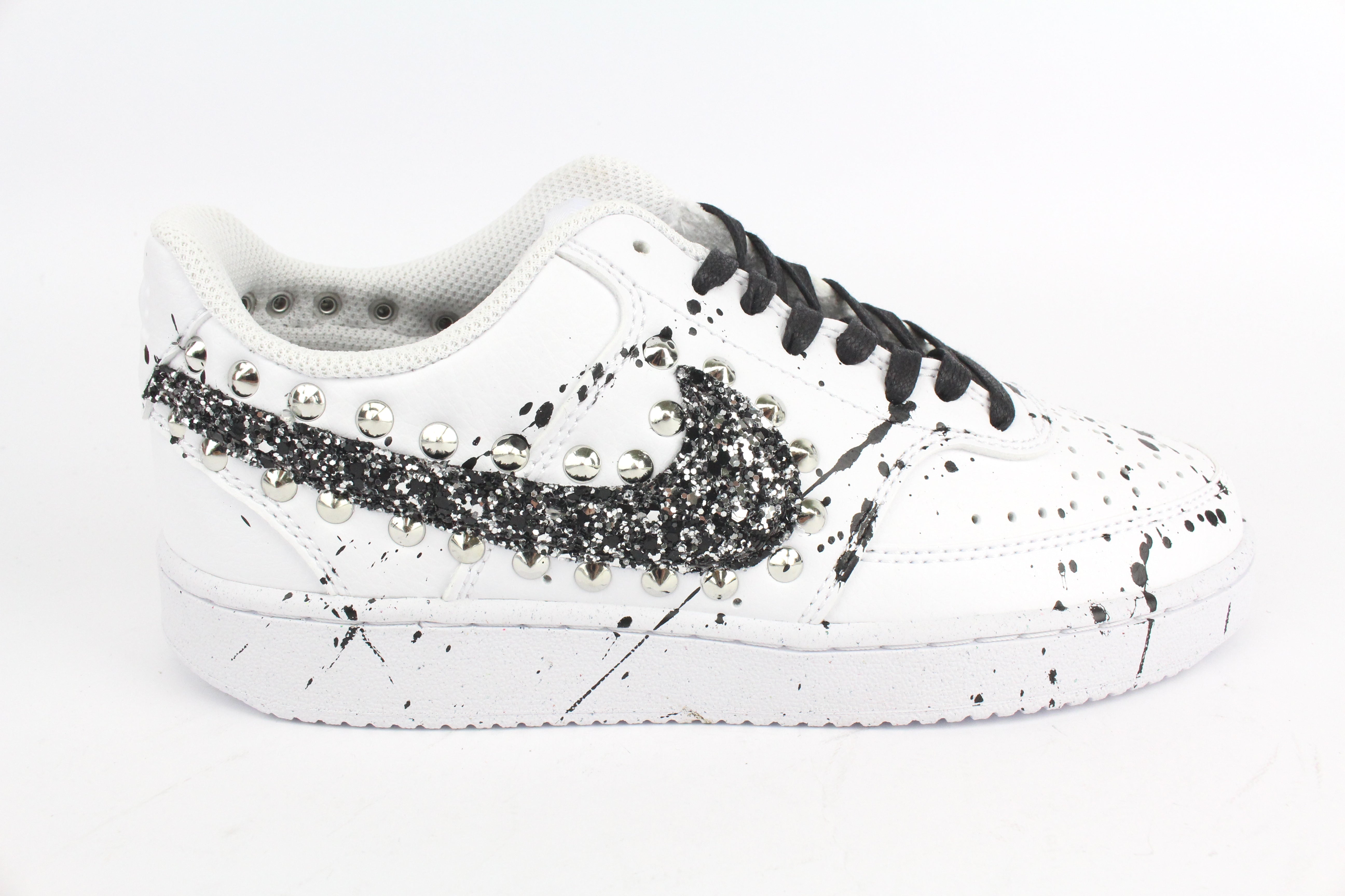 Nike Court Vision Low Tiffany Patent Rhinestones &amp; Pearls