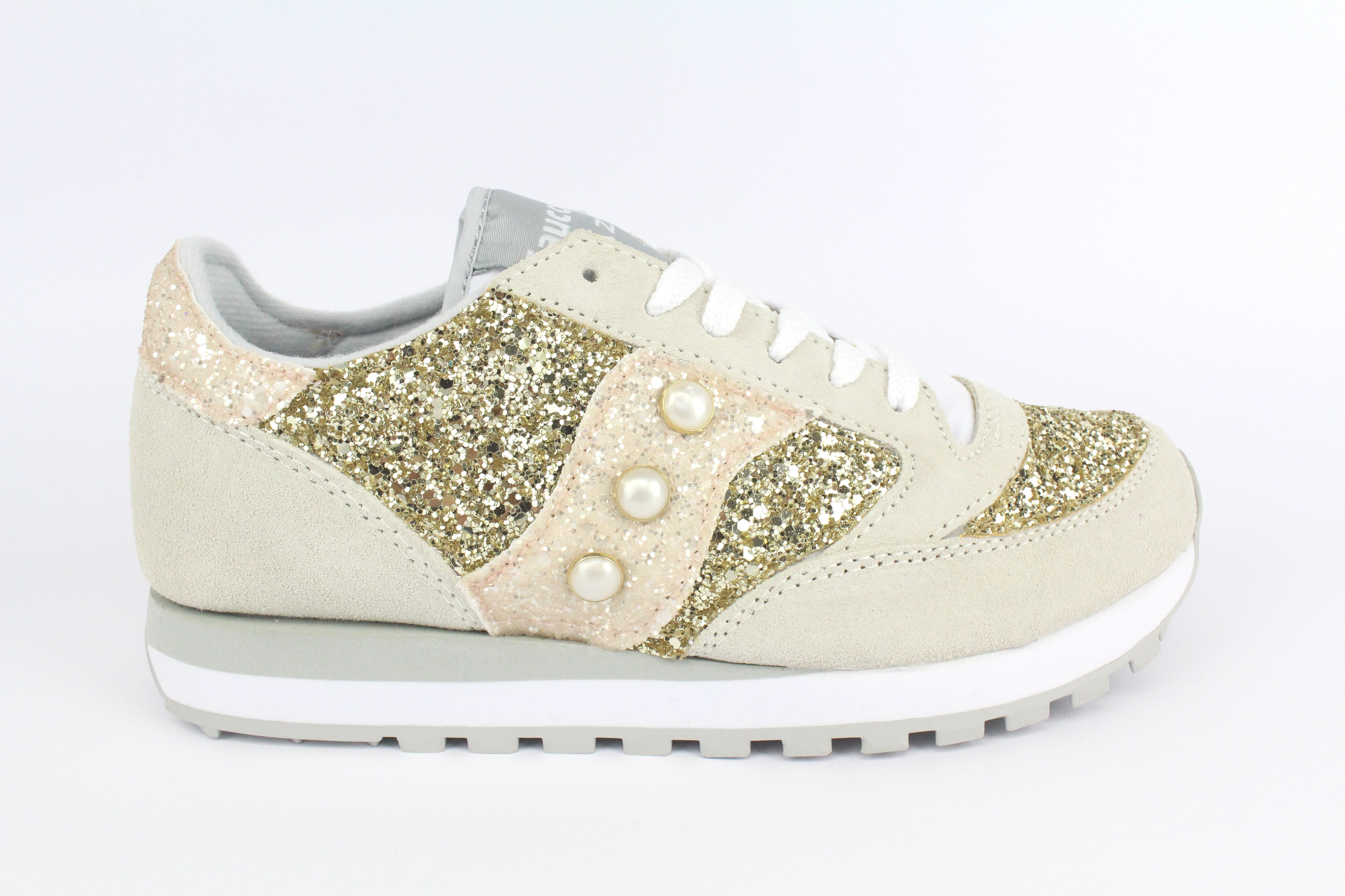 Saucony Jazz White Total Glitter