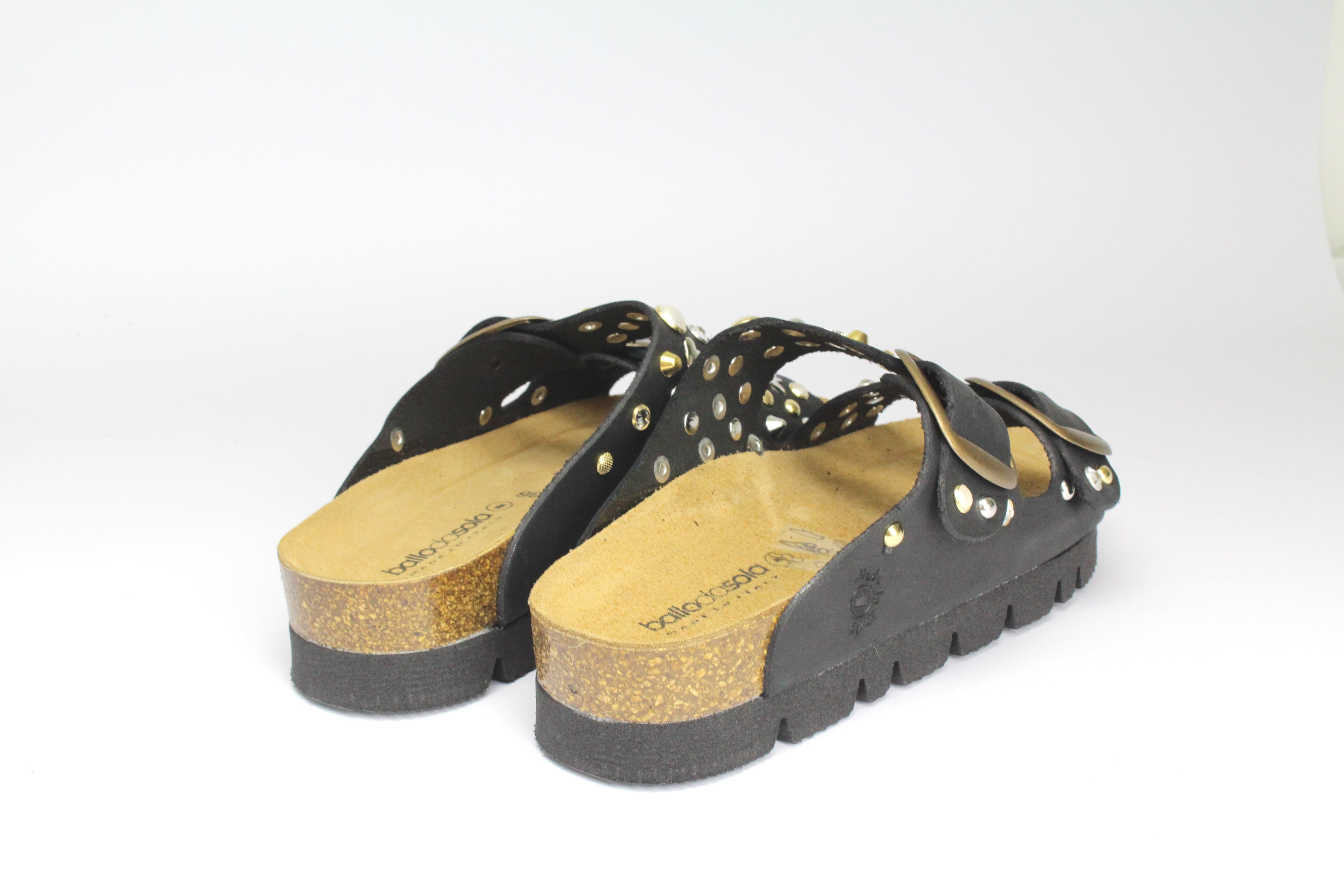 Sandali Platform Nero Cameo Oro