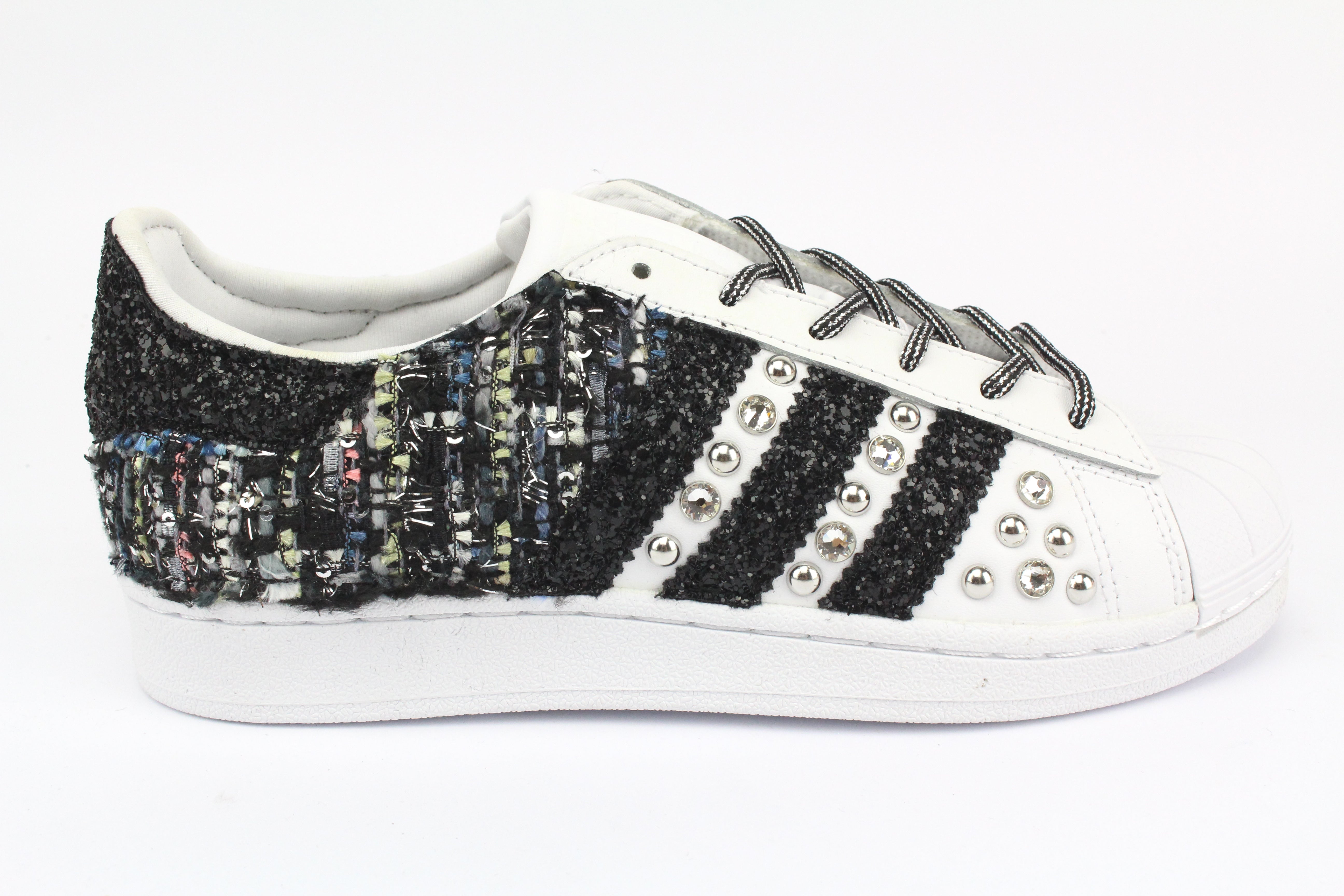 Adidas Superstar Tweed Glitter &amp; Studs