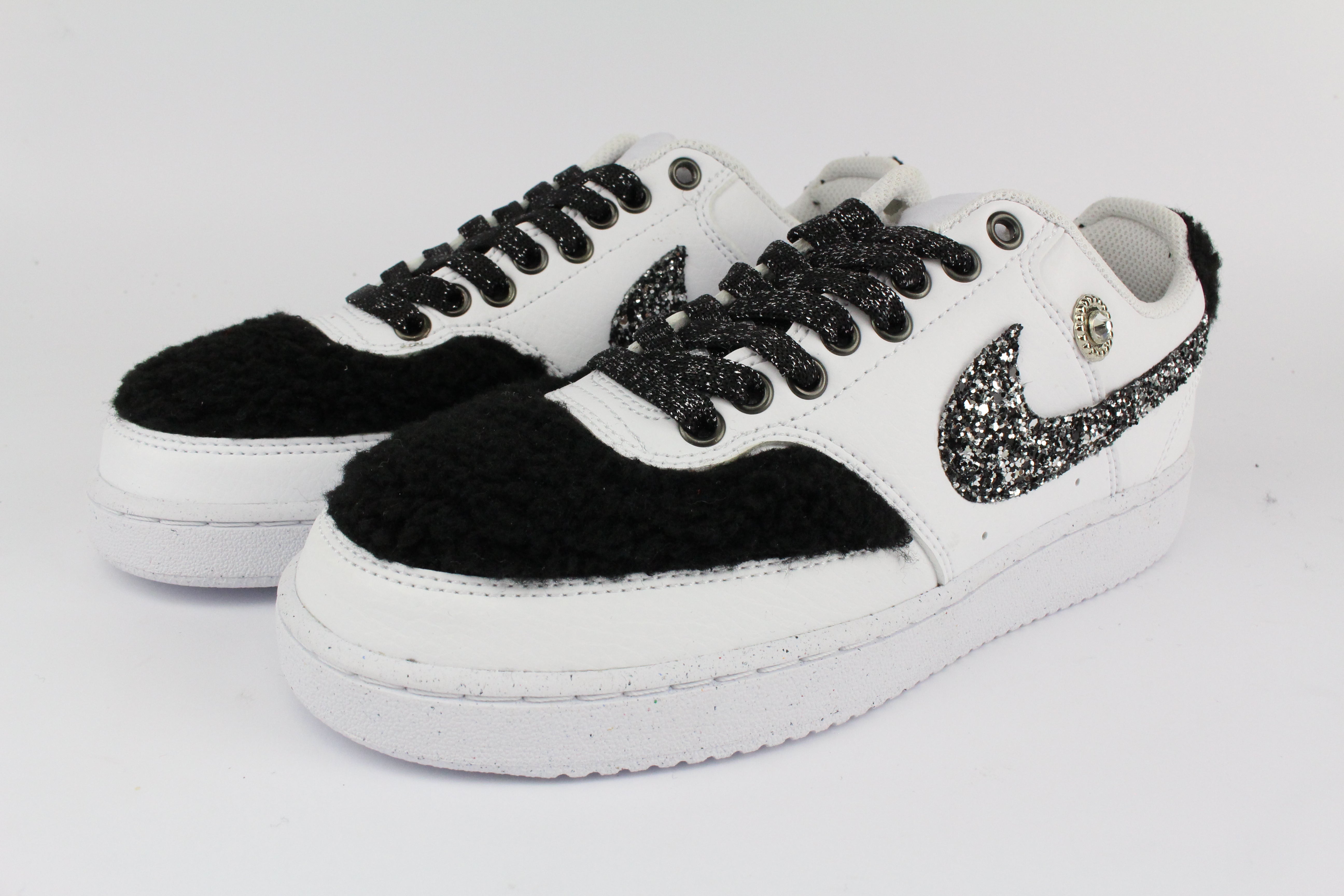 Nike Court Vision Low Spotted &amp; Glitter Black