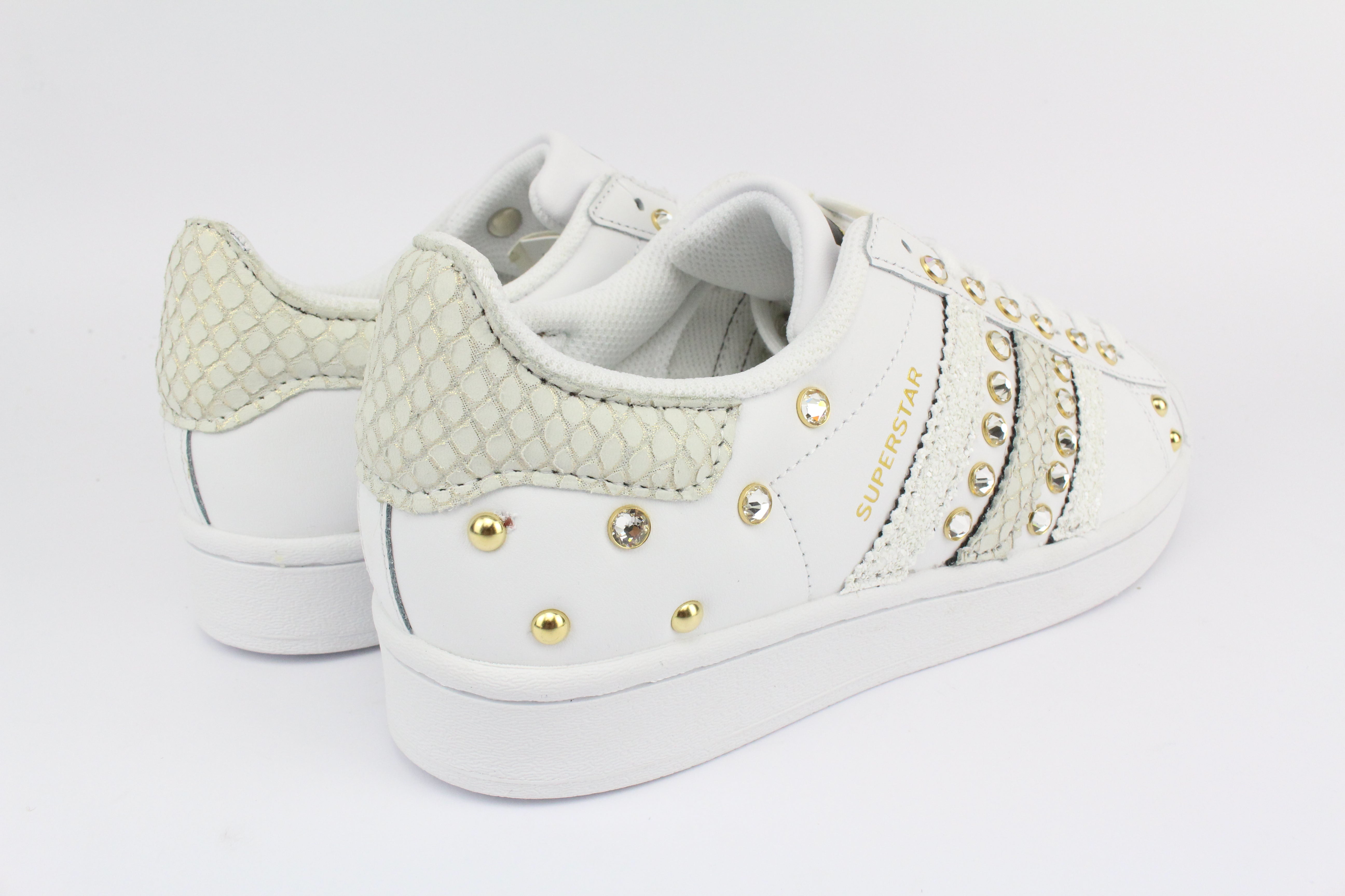 Adidas Superstar Pitone White & Strass