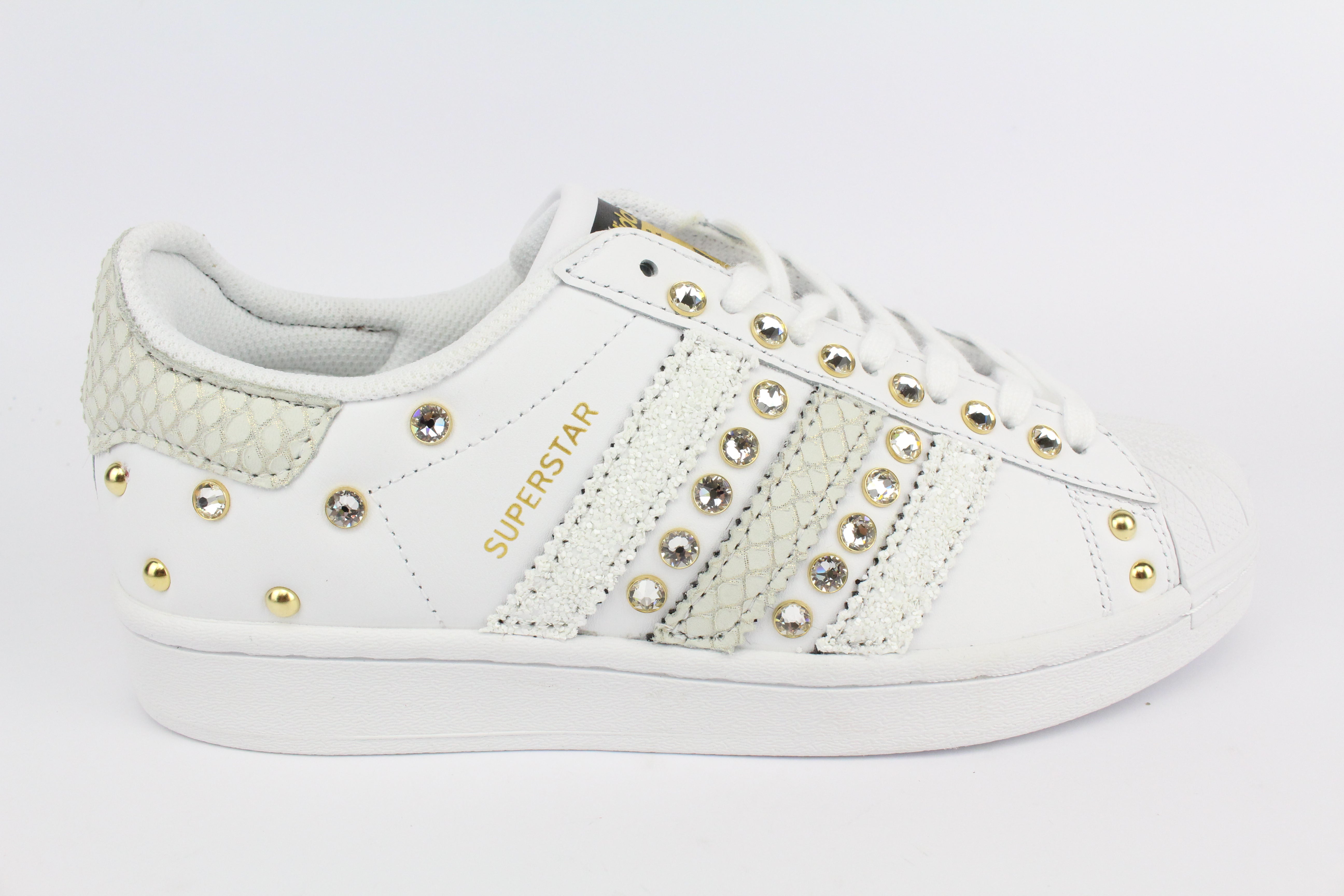 Adidas Superstar Pitone White & Strass