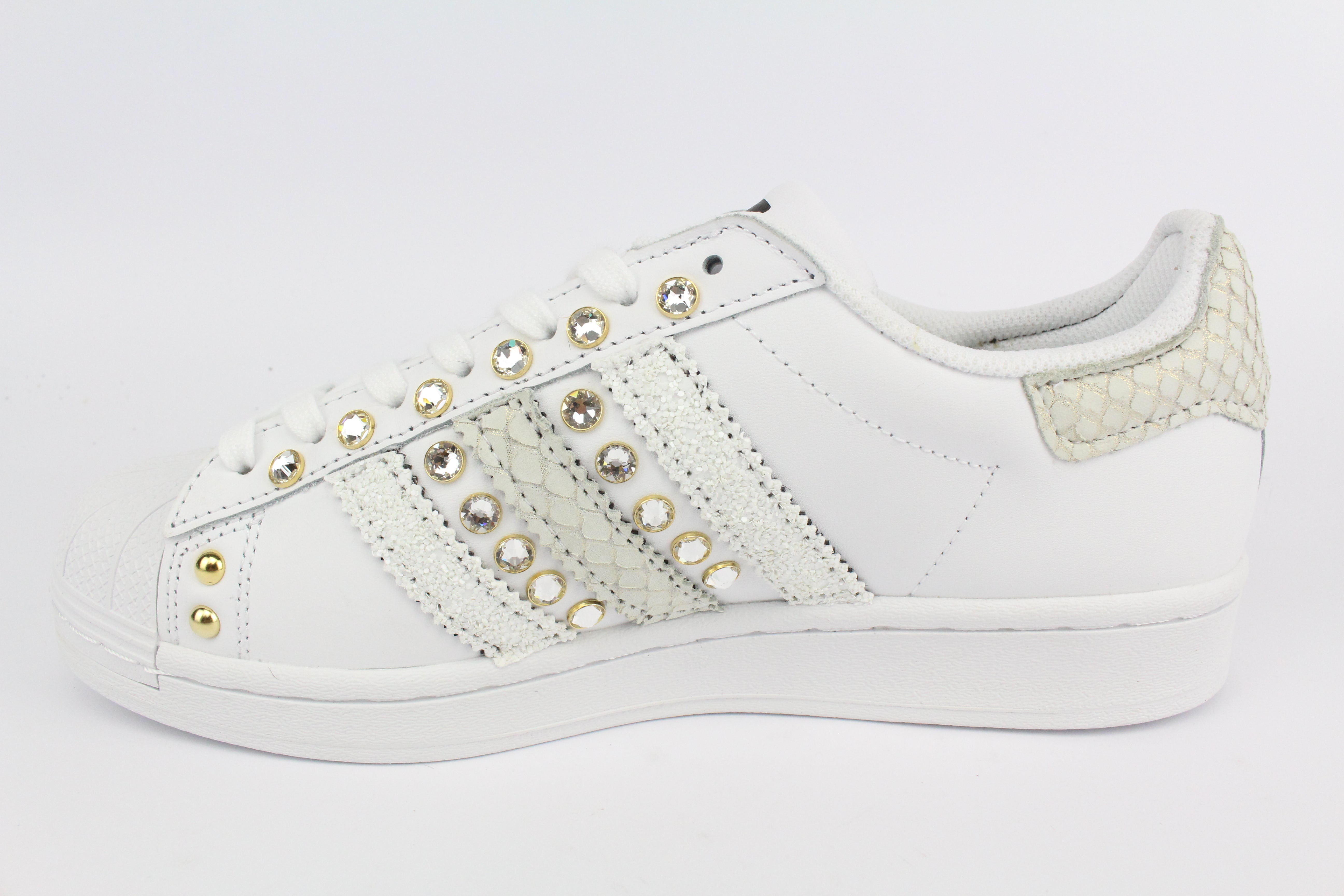 Adidas Superstar Pitone White & Strass