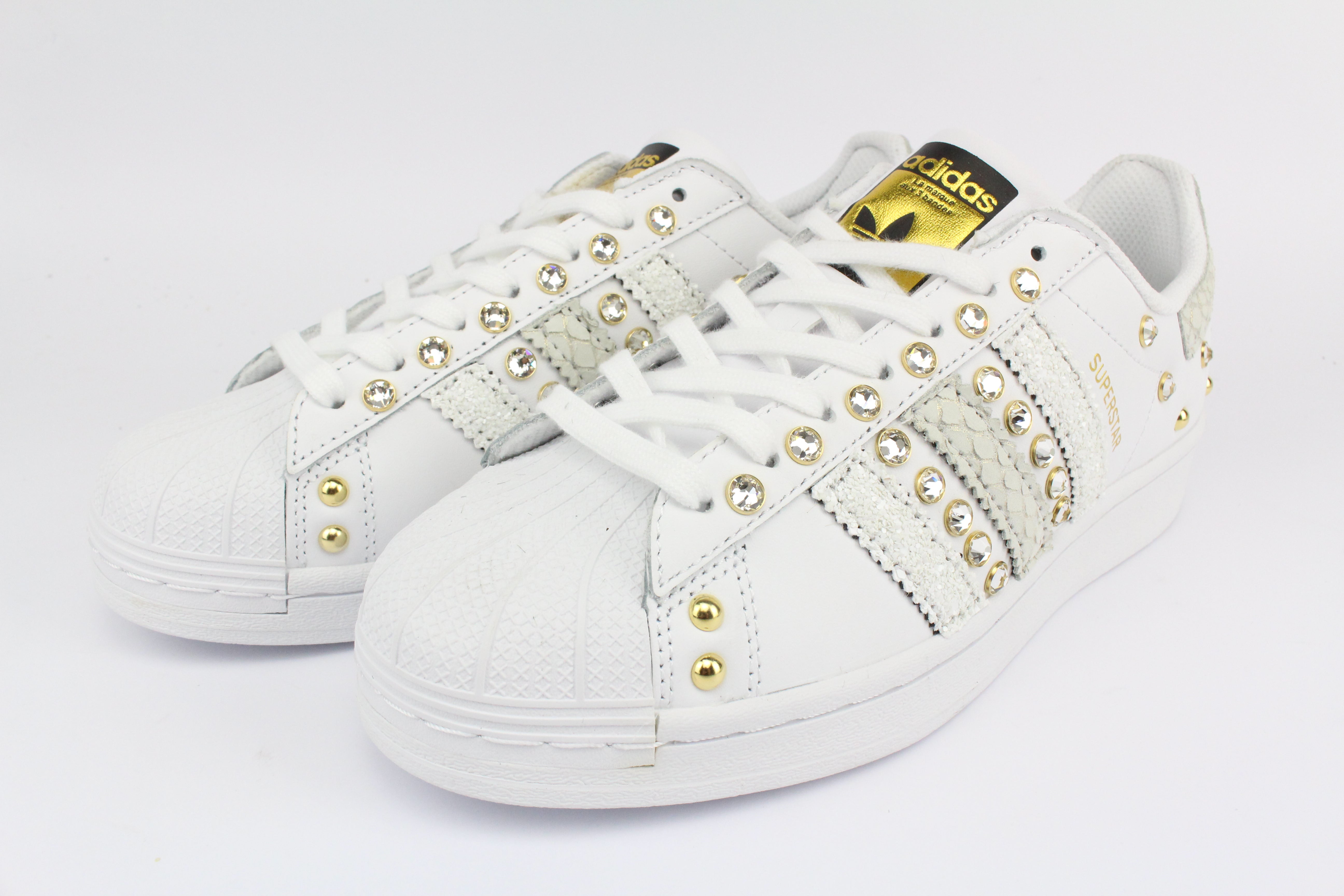 Adidas Superstar Pitone White & Strass