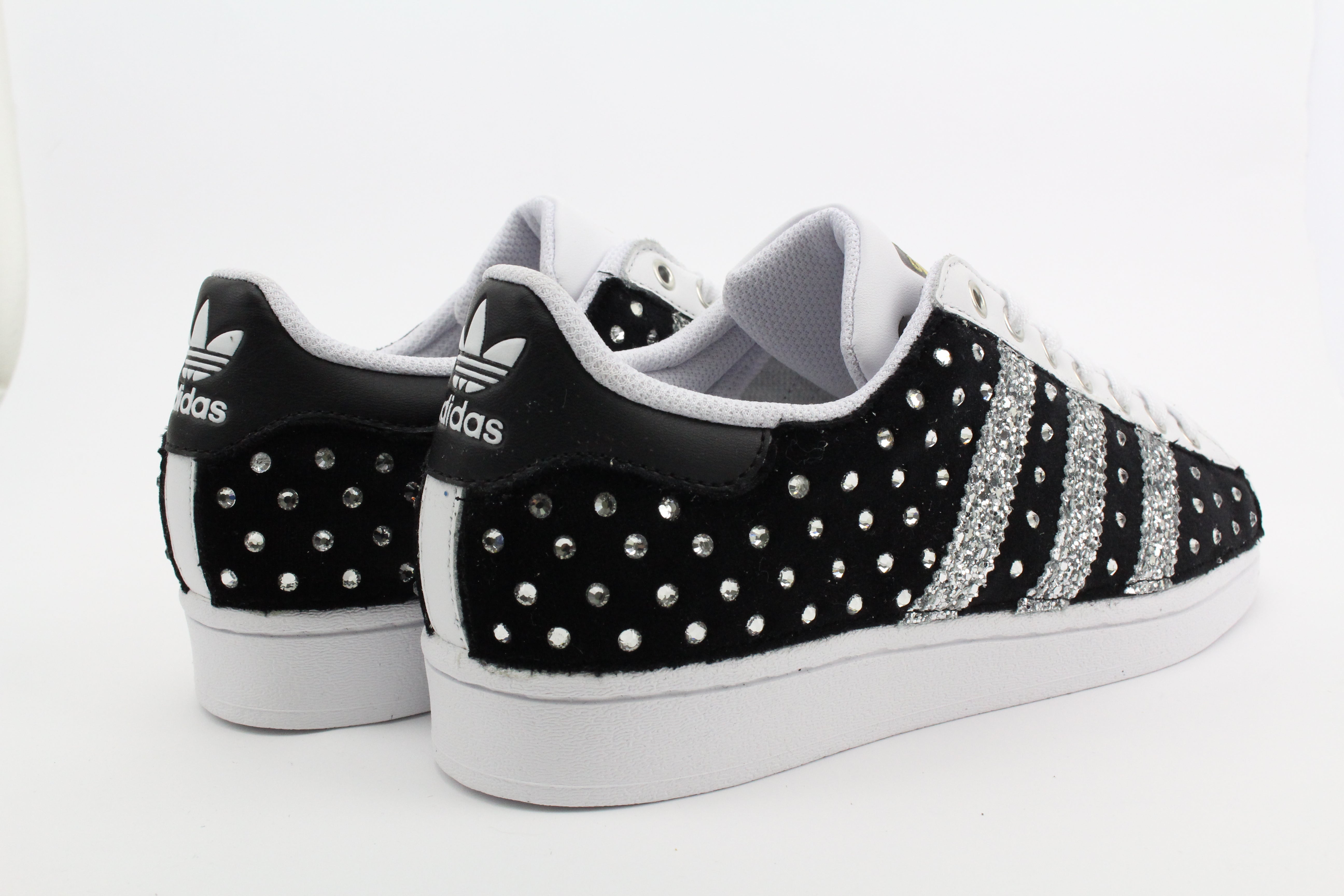 Adidas Superstar Black Jeans &amp; Rhinestones Thermo