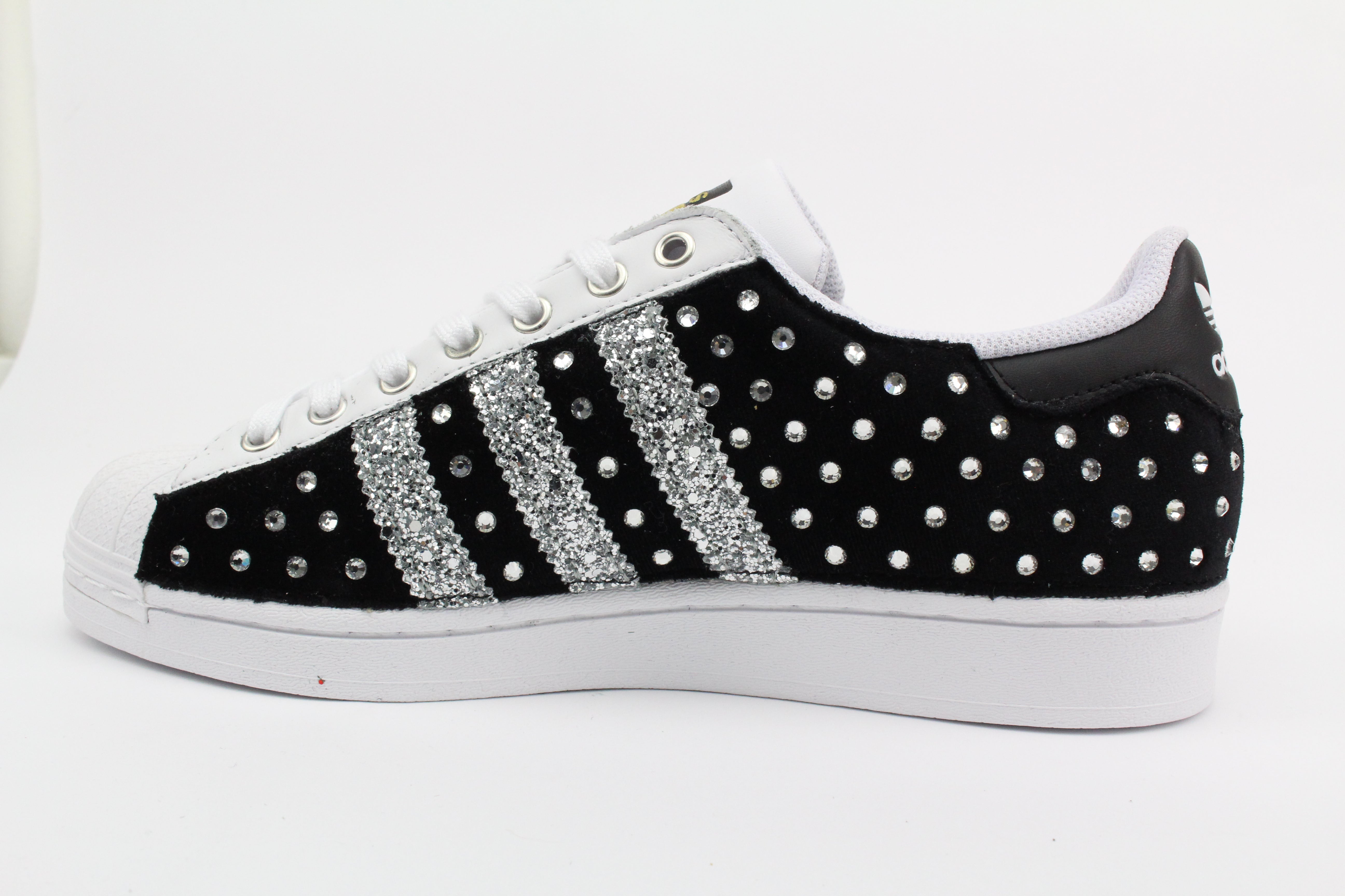 Adidas Superstar Black Jeans &amp; Rhinestones Thermo