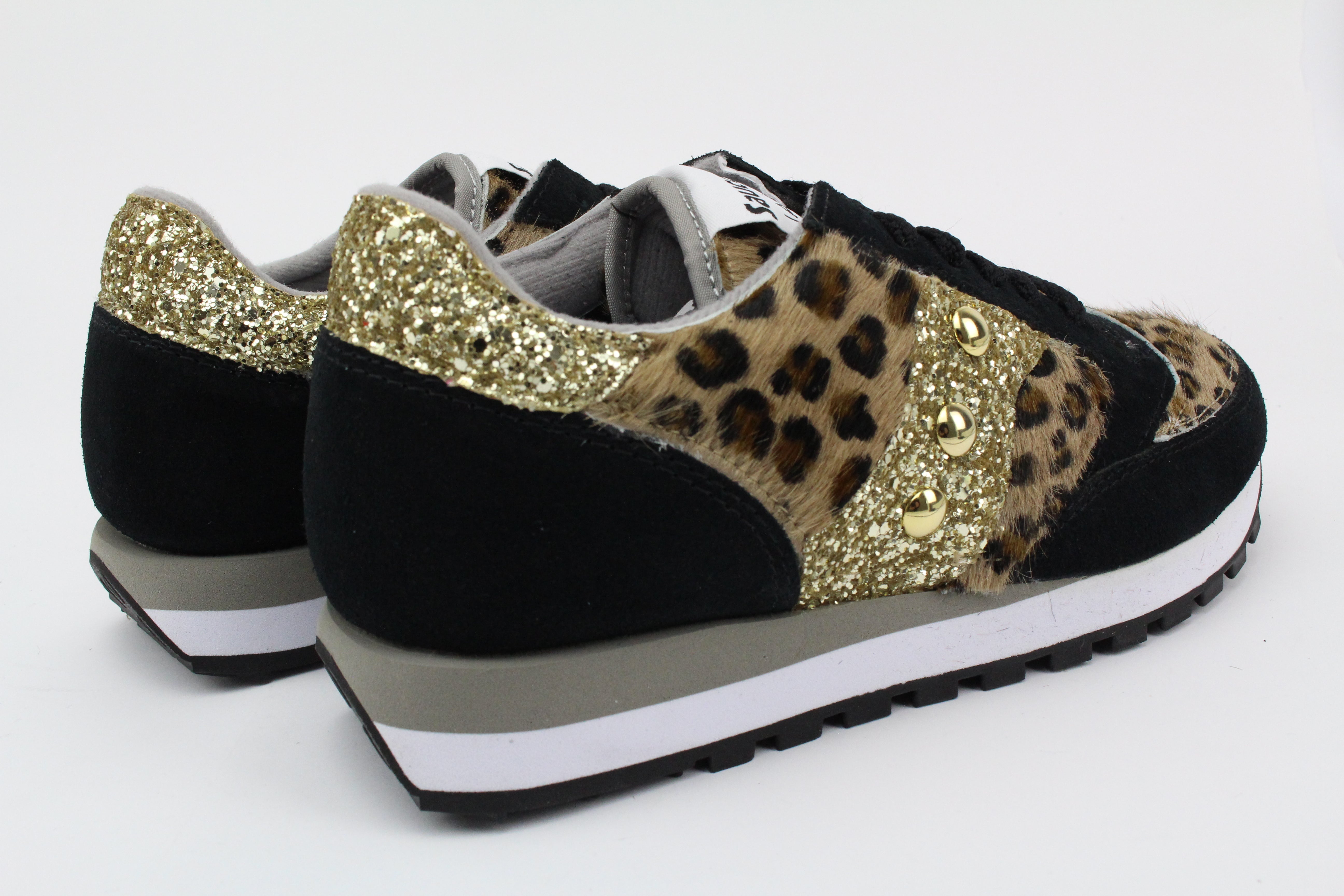 Saucony Jazz Black Total Maculato & Gold Glitter