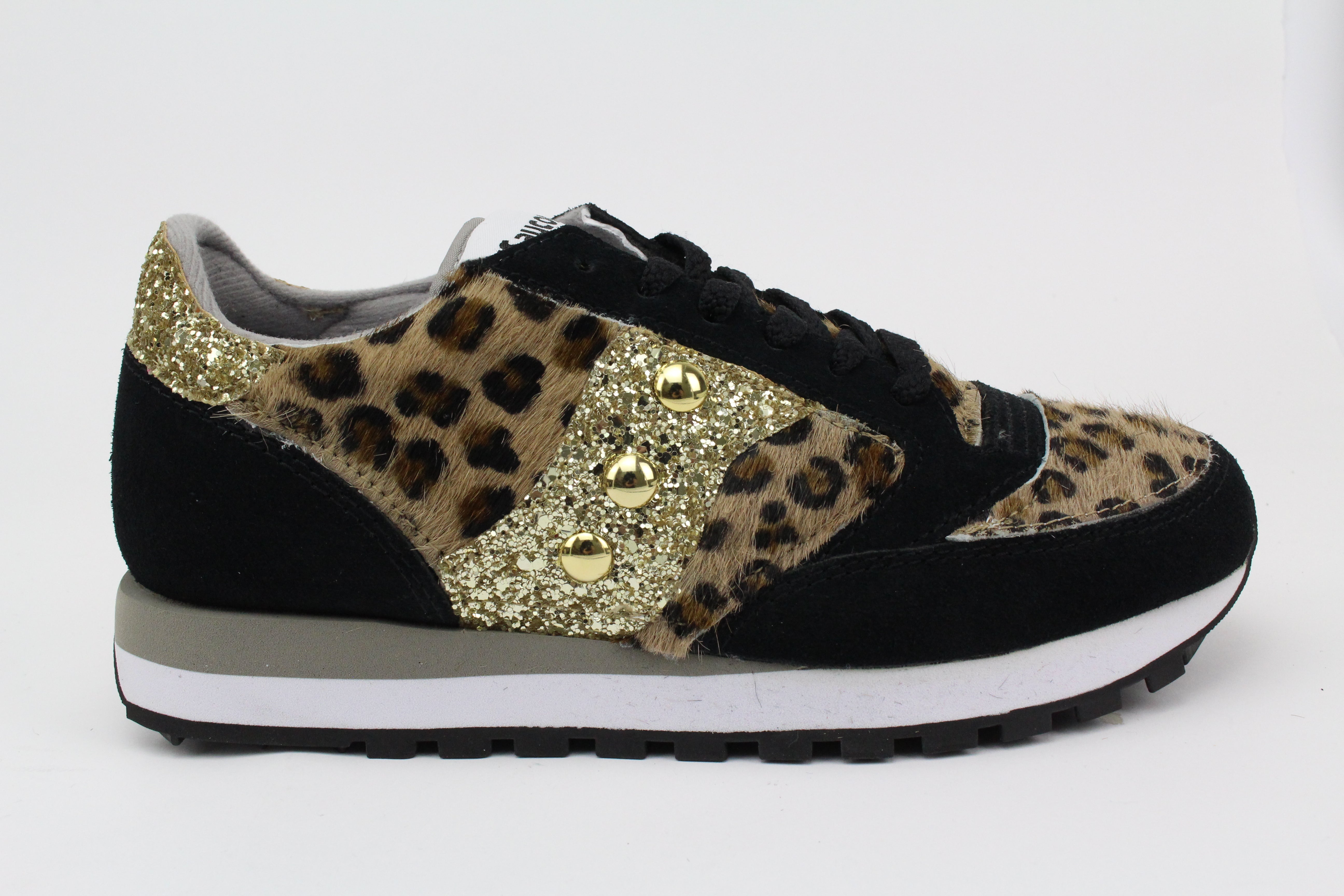 Saucony Jazz Black Total Maculato & Gold Glitter