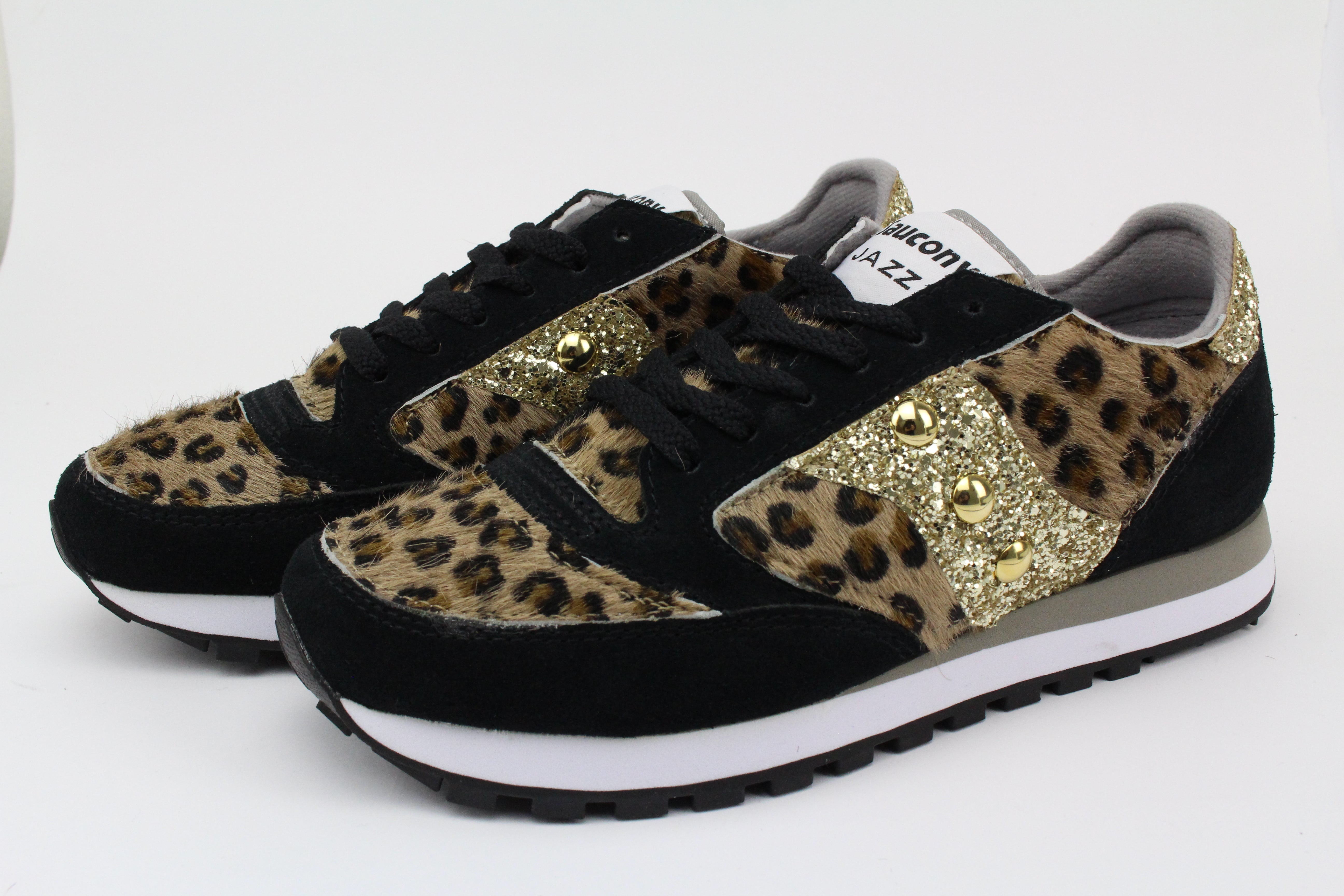 Saucony Jazz Black Total Maculato & Gold Glitter