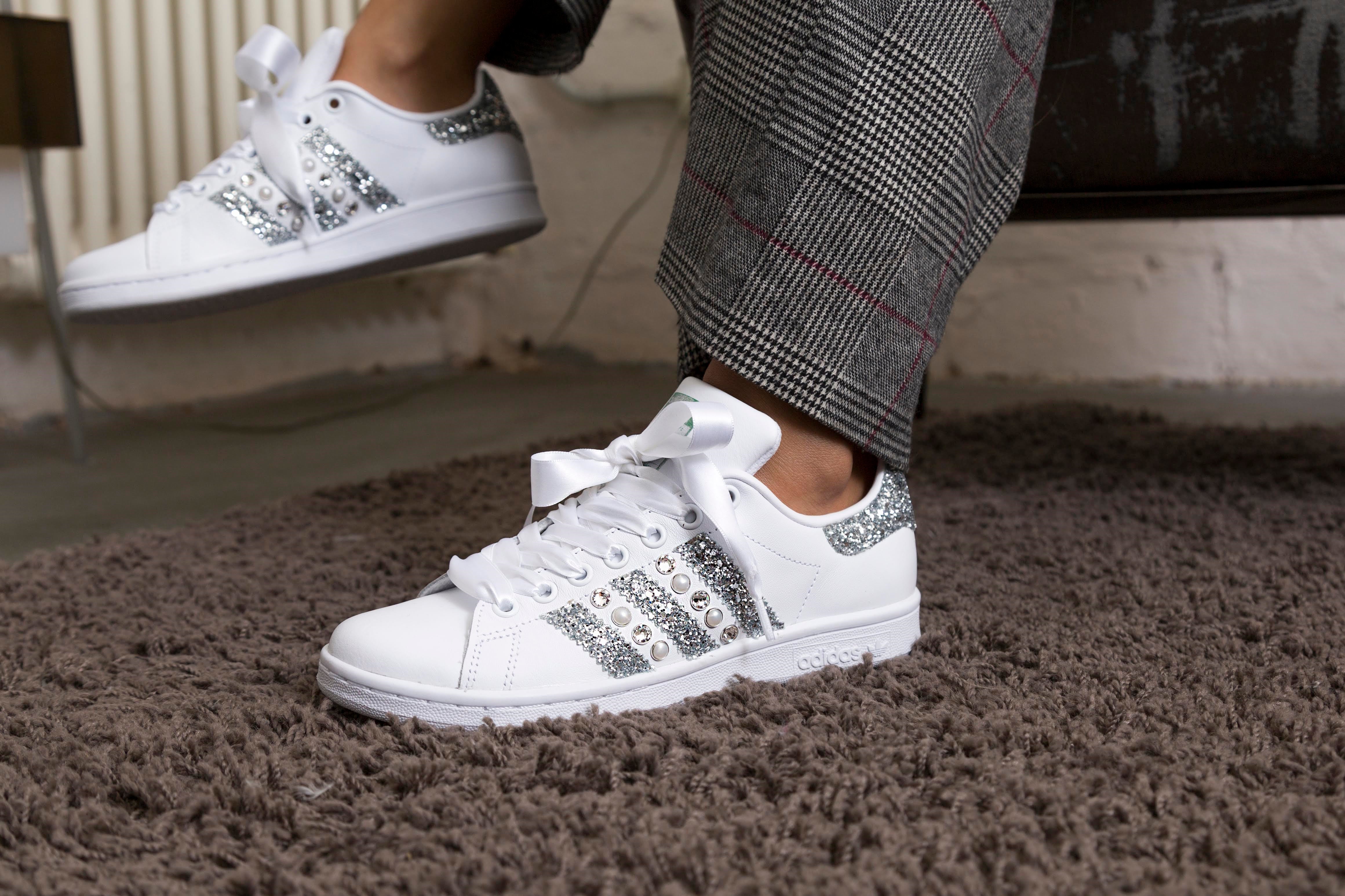 Adidas Stan Smith Strass Silver Glitter & Perle