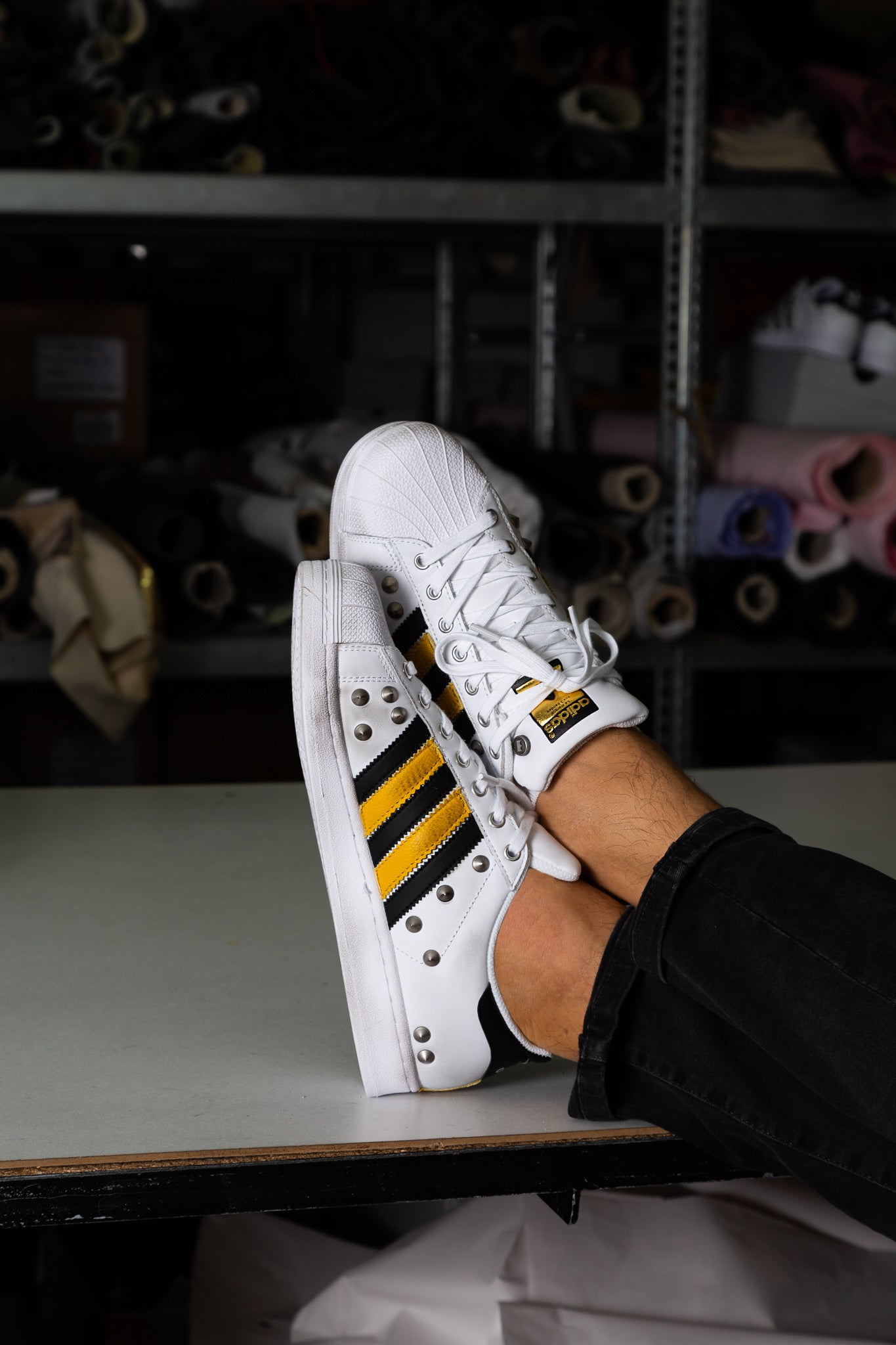 Adidas Superstar Mustard &amp; Studs