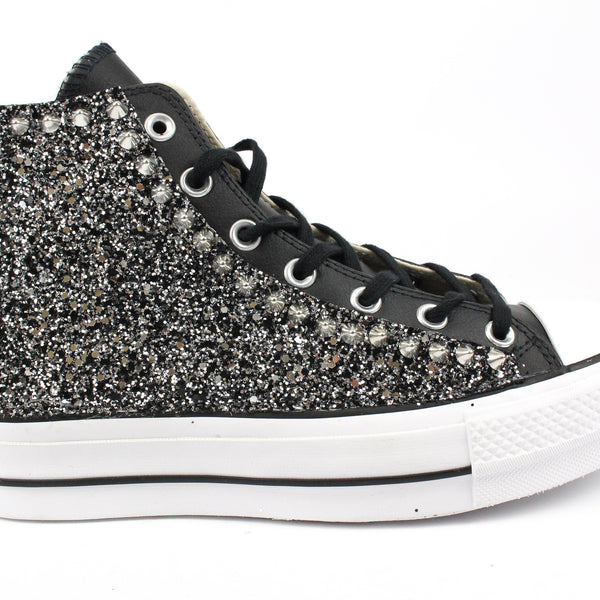 Converse cheap silver femme