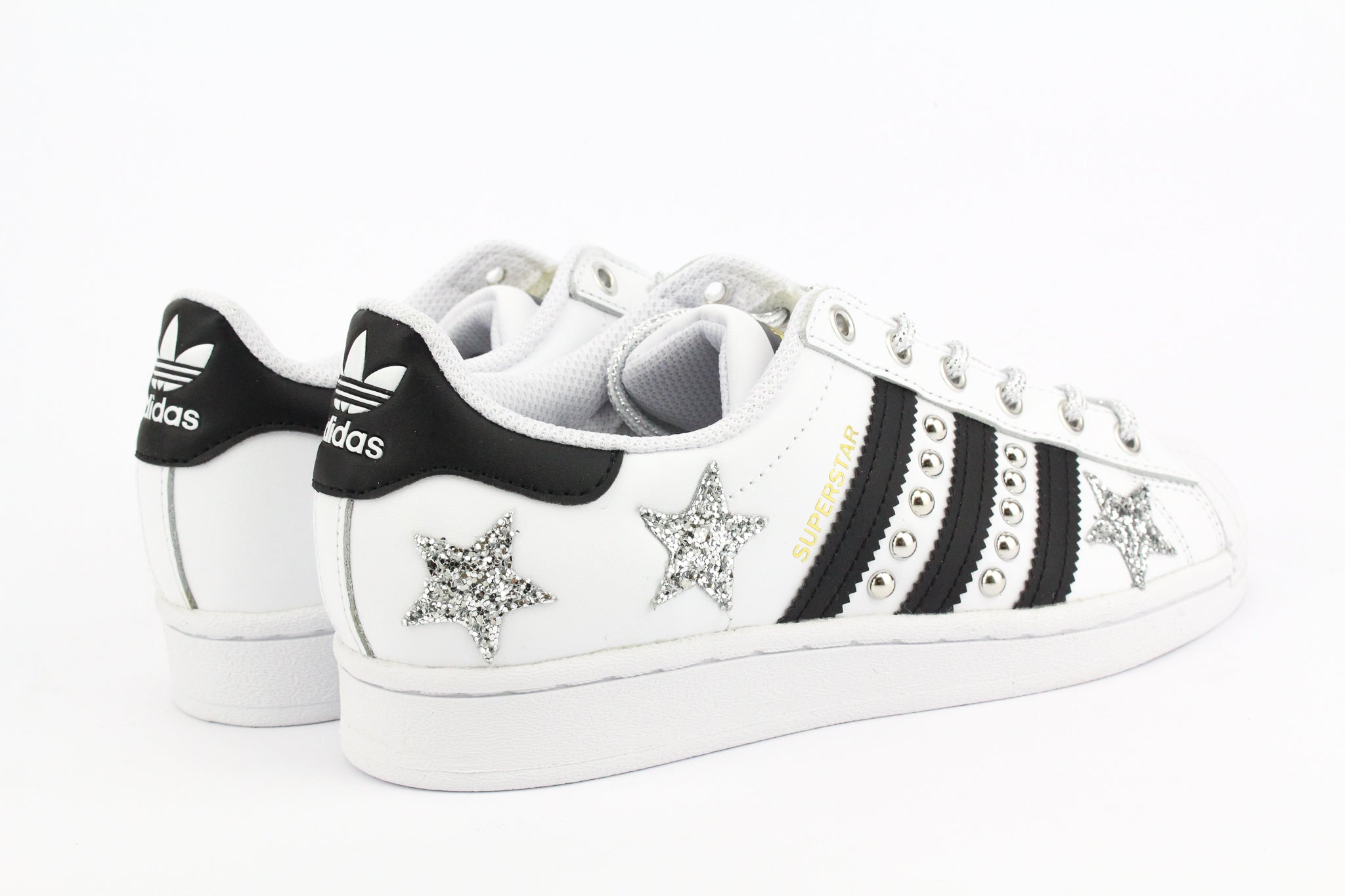 Adidas Superstar Studs &amp; Silver Stars