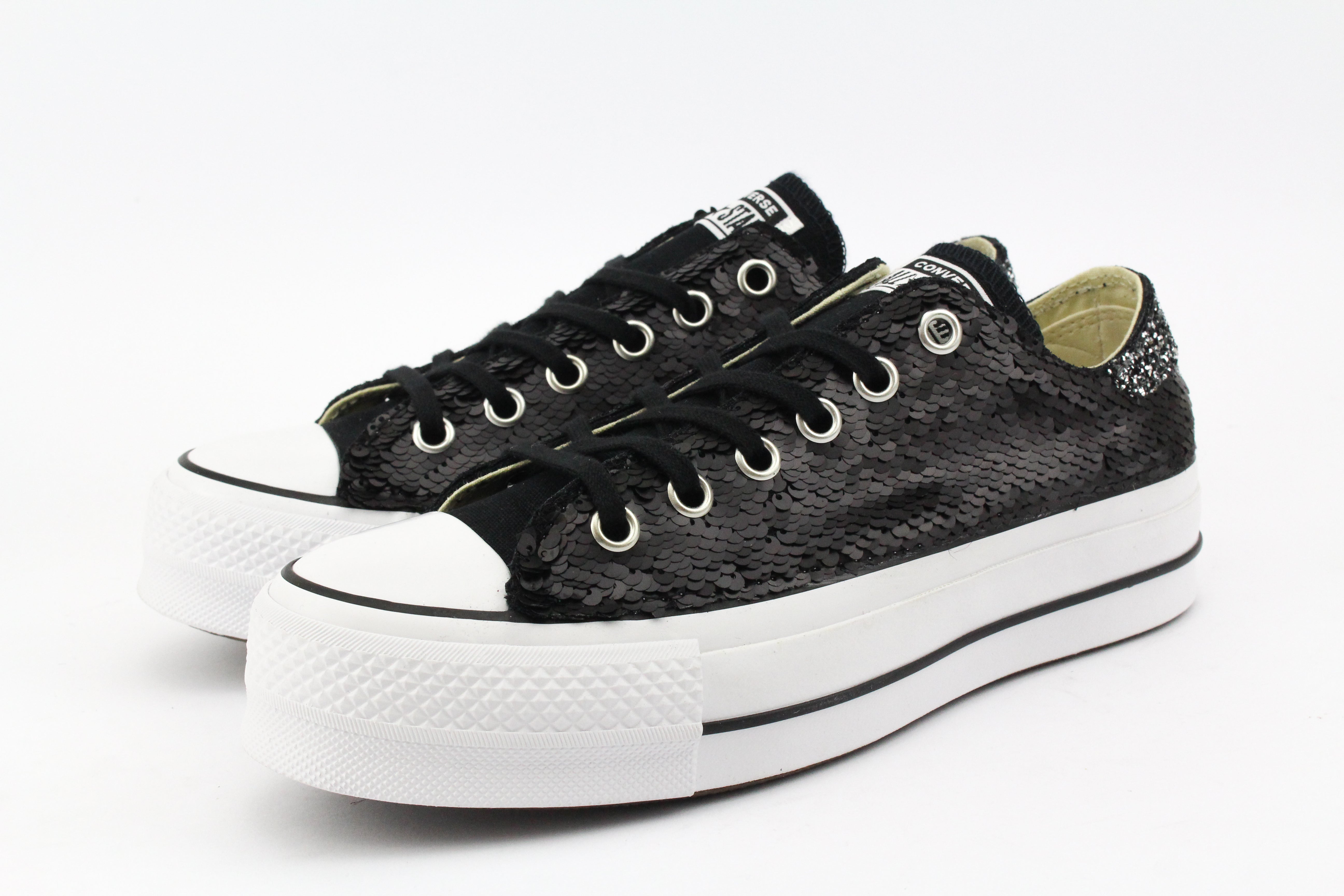 Converse All Star Platform low Black Sequins Glitter