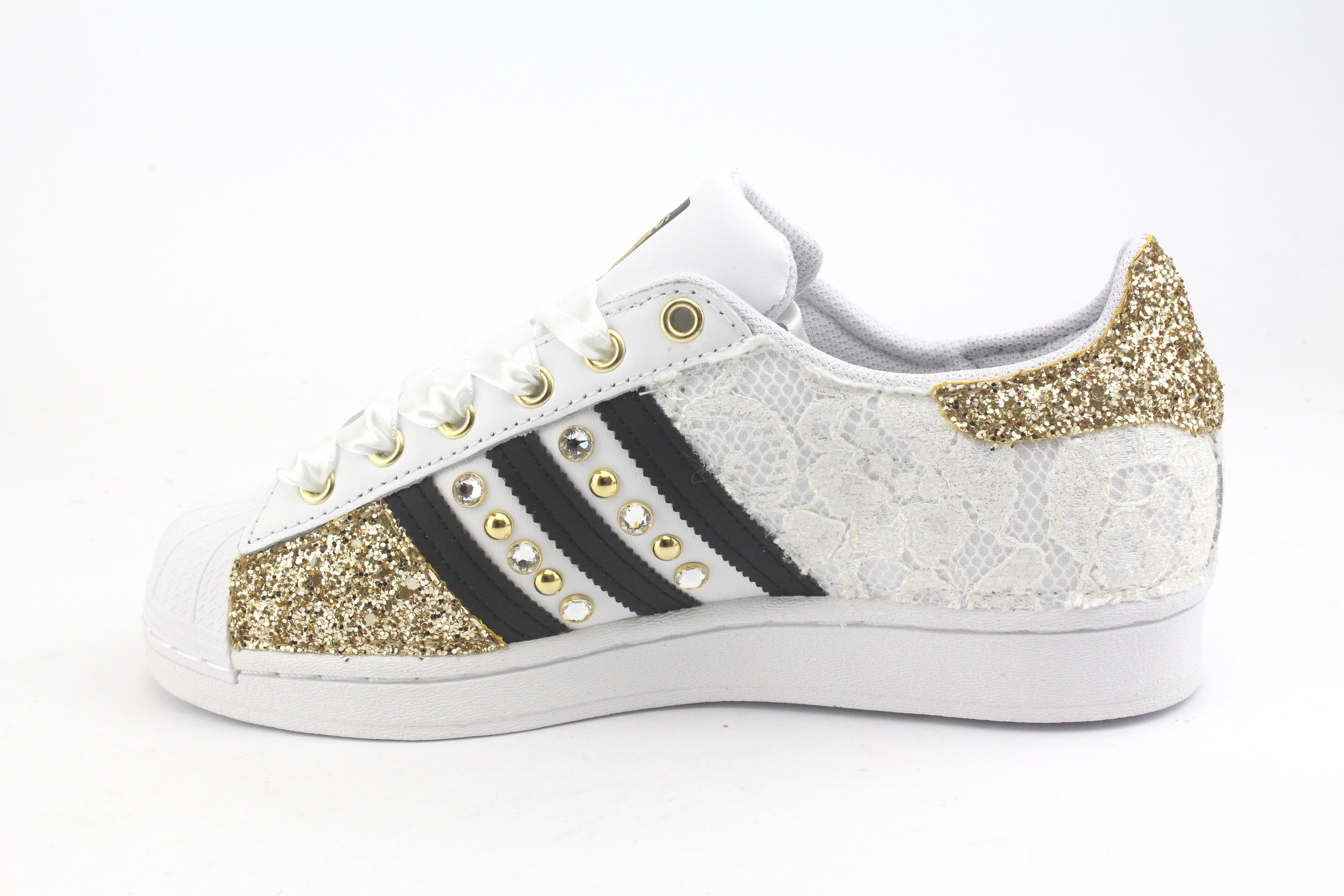 Adidas superstar shops bianche nere e oro