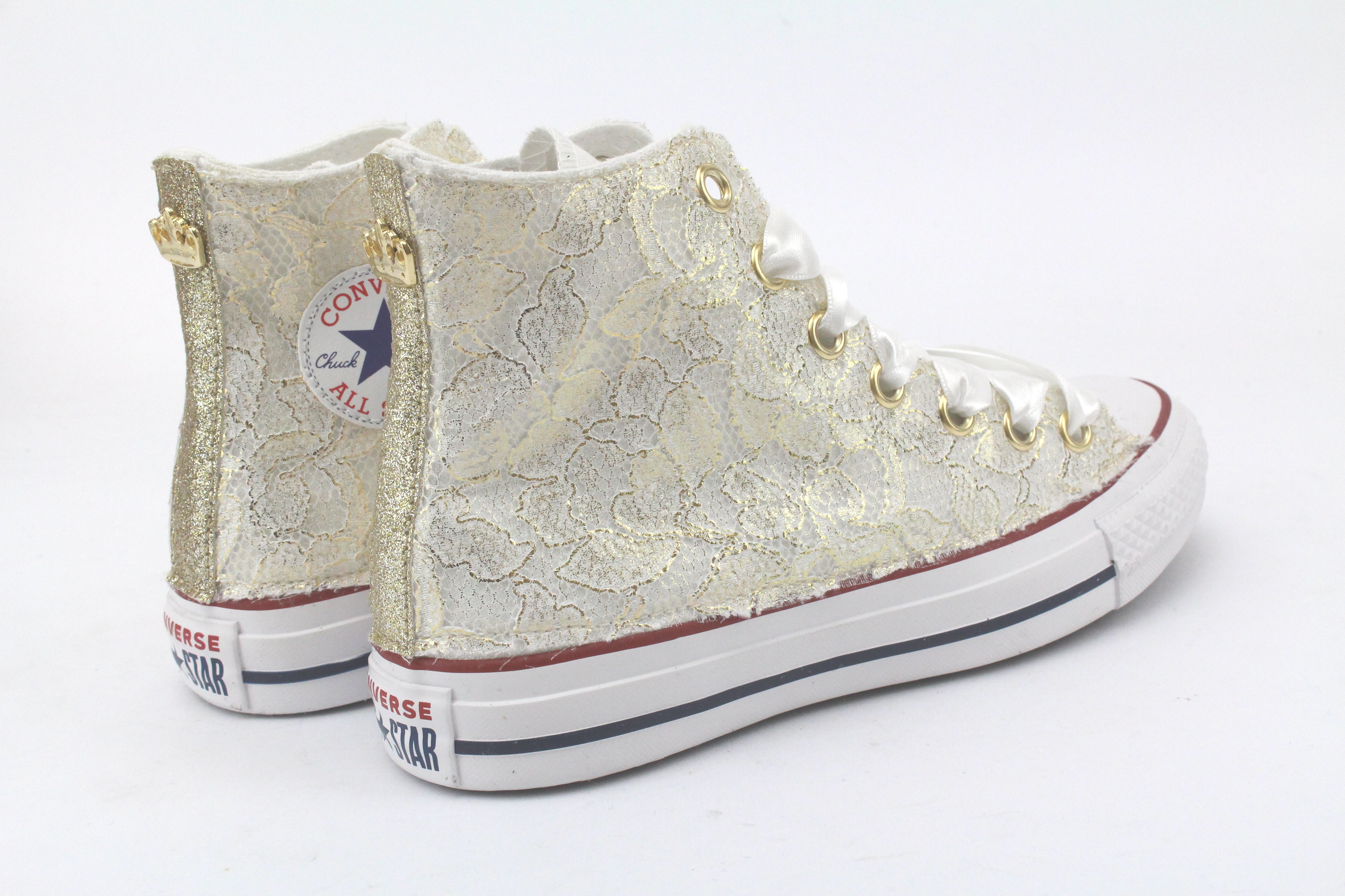 Converse bianche e dorate hotsell