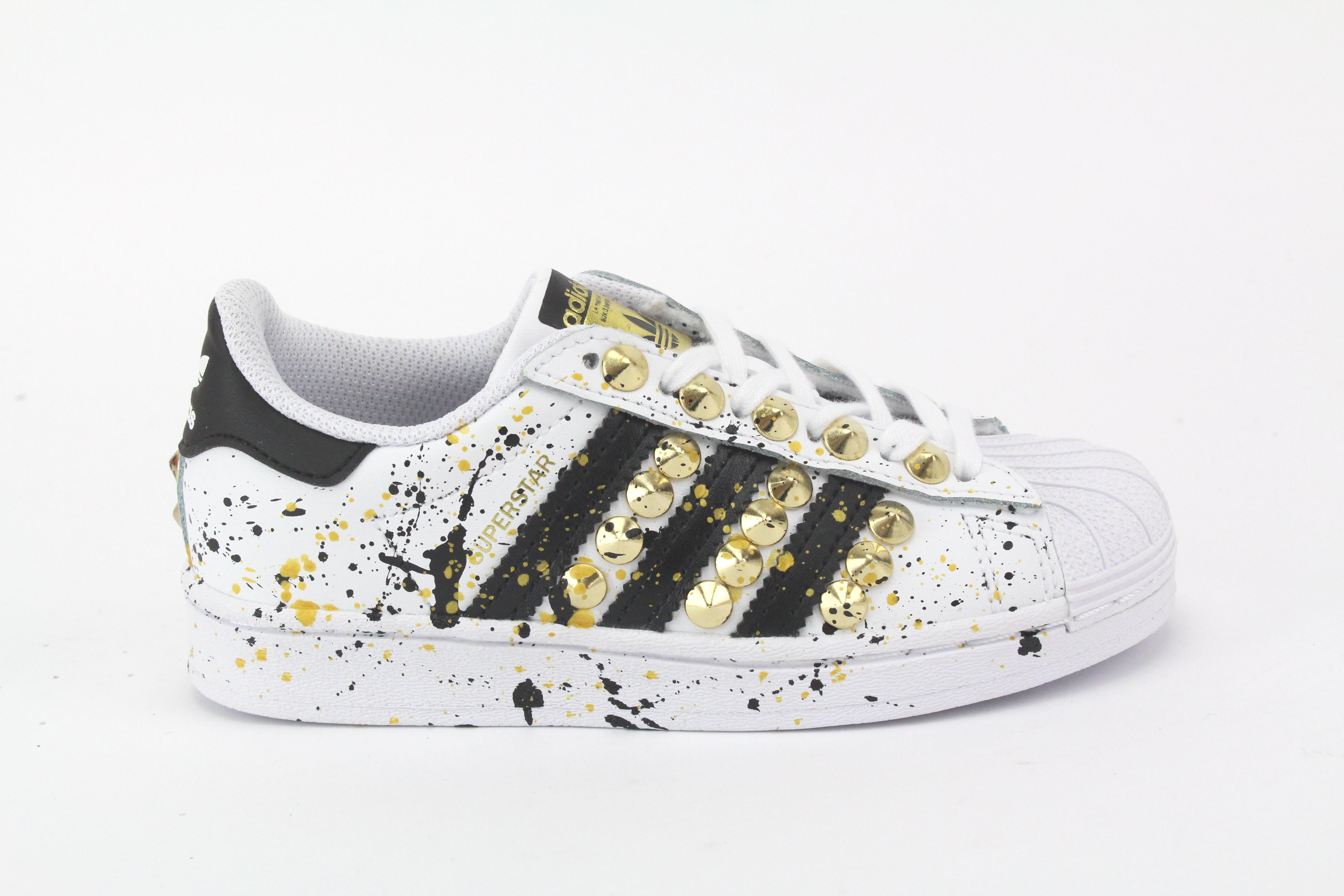 Adidas Superstar J Gold Studs Patent