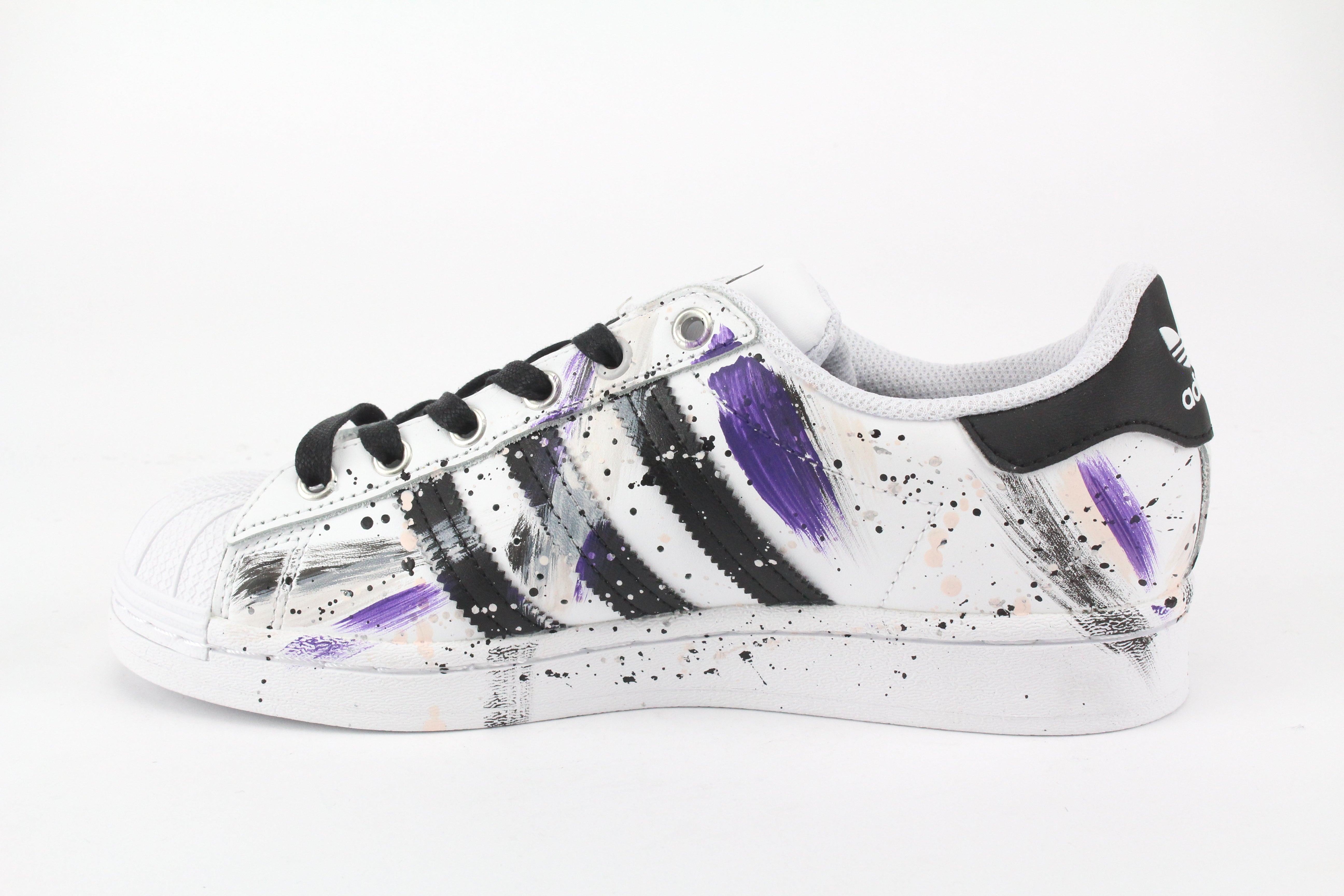 Adidas Superstar Purple Black Patent