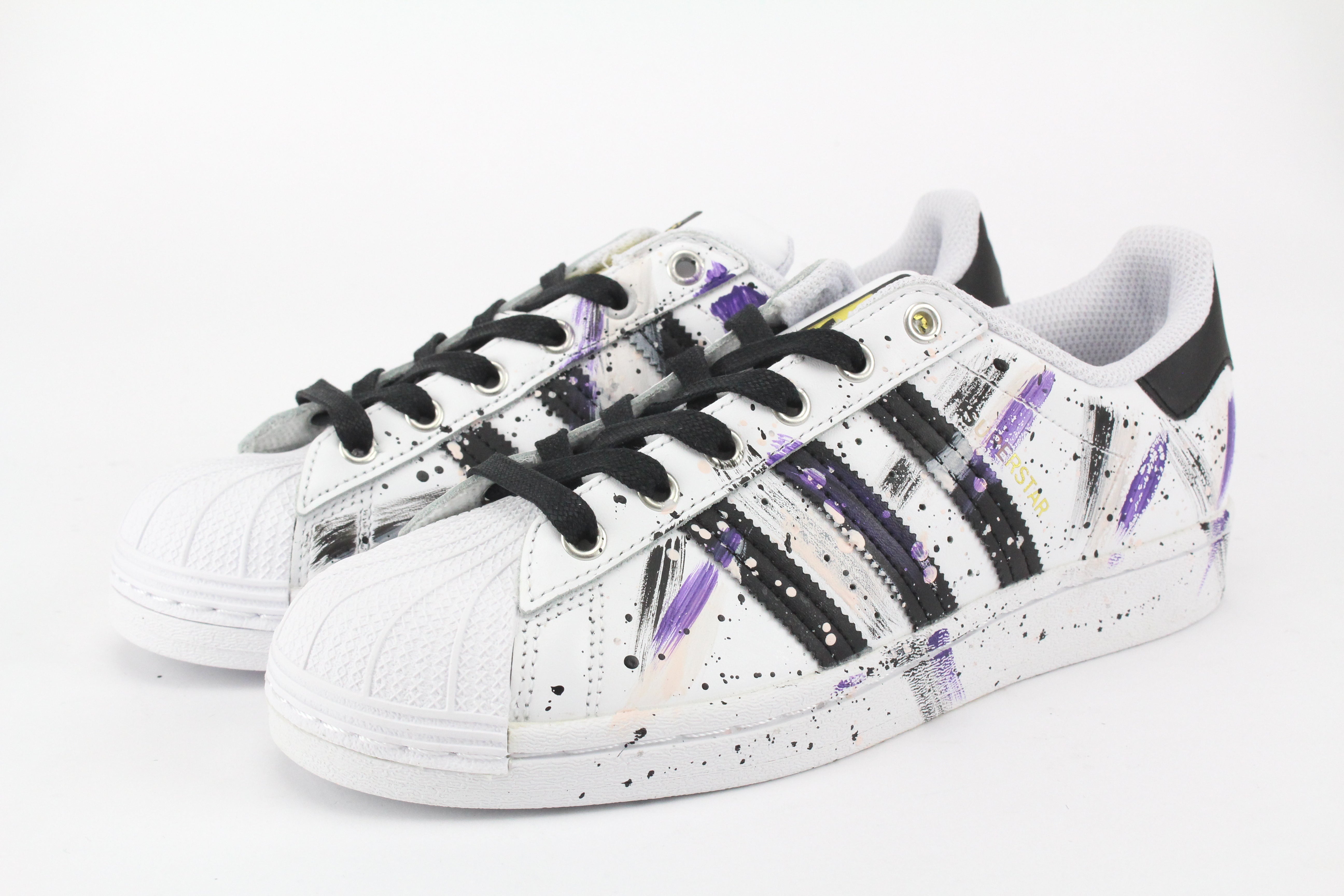 Adidas Superstar Purple Black Patent