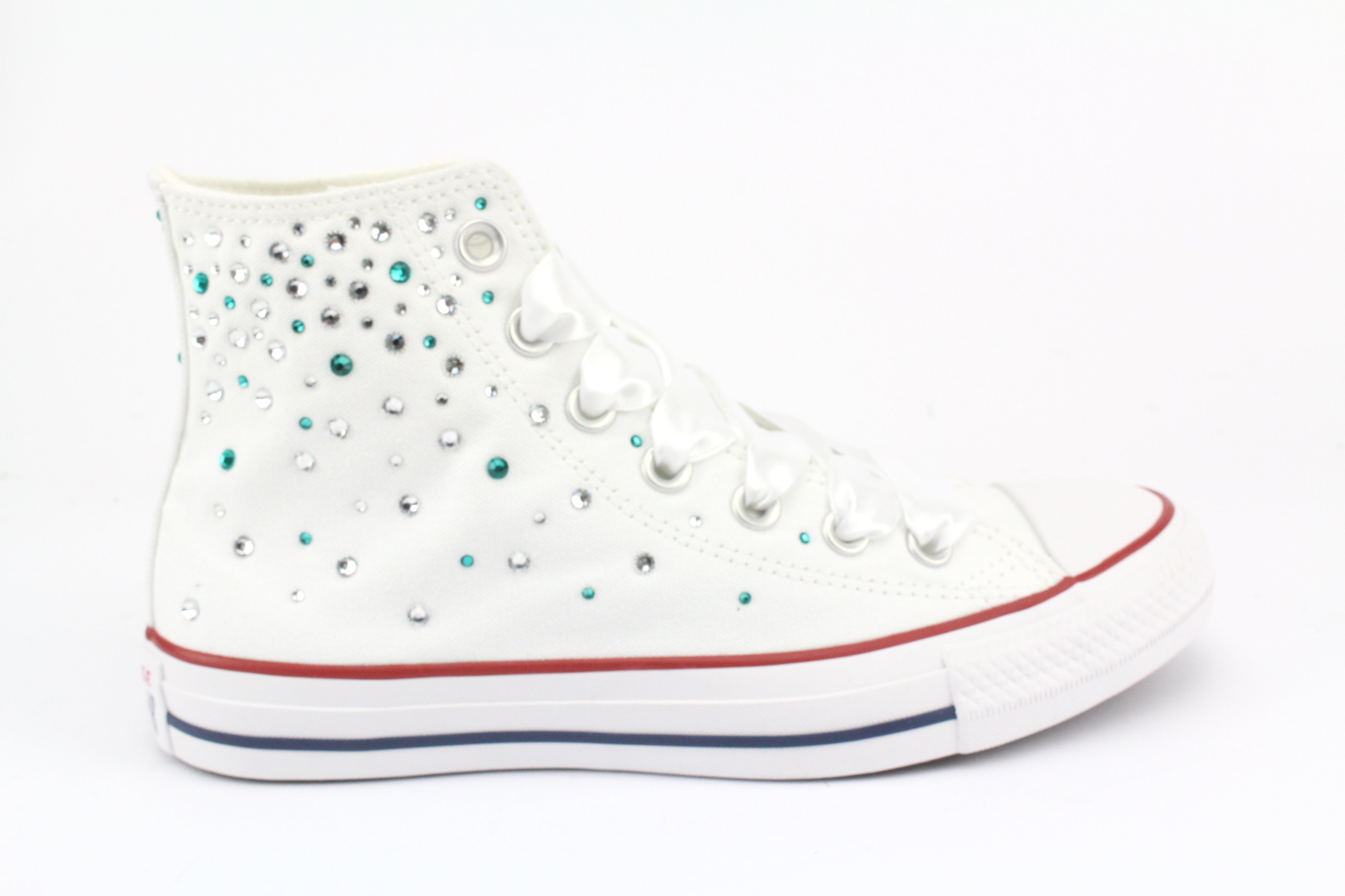 Converse All Star White Strass Termo Cristal Tiffany