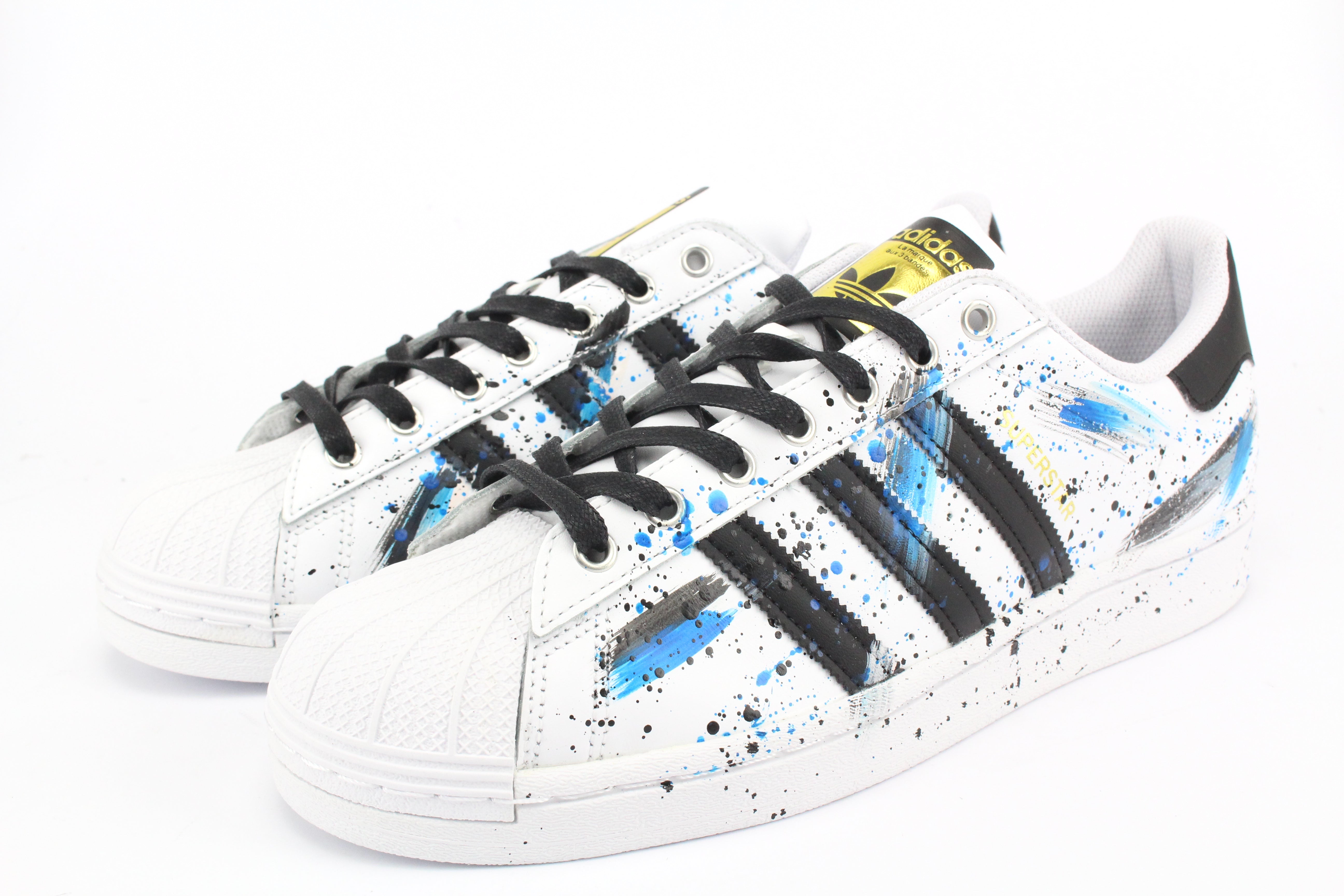 Adidas Superstar Nero Blu Vernice