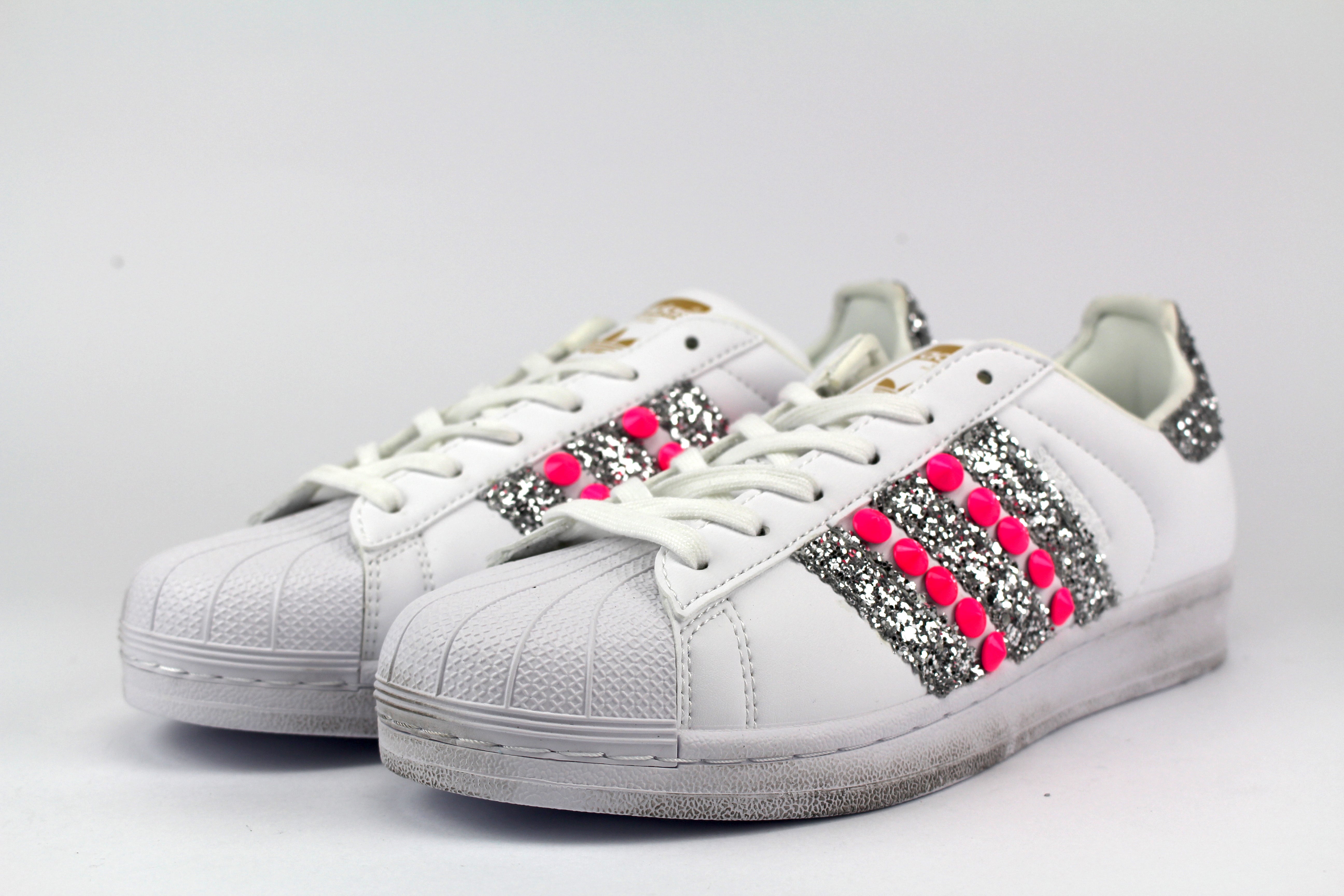 Adidas Superstar Pink Fluo &amp; Silver