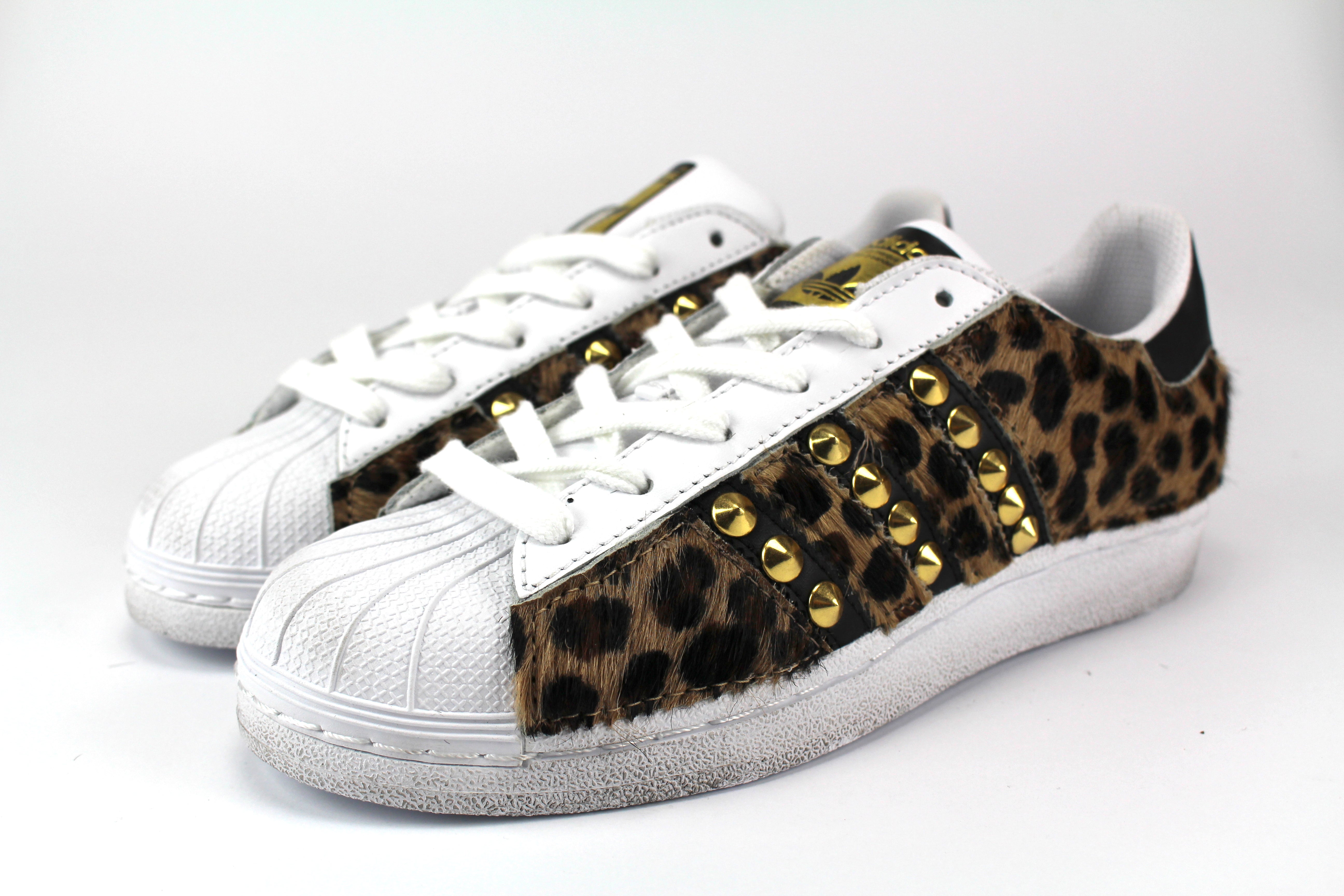 Adidas Superstar Personalizzate Total Cavallino Maculato & Borchie