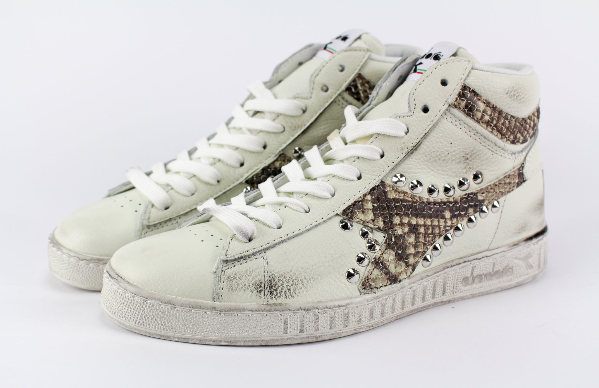 Diadora Game L High Waxed Python Studs