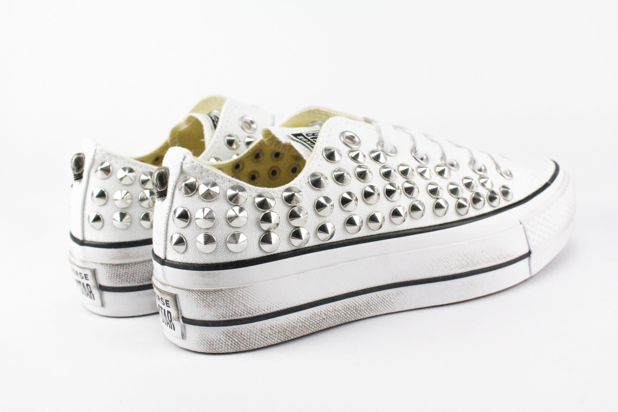 Converse All Star Platform Bassa White Total Borchie