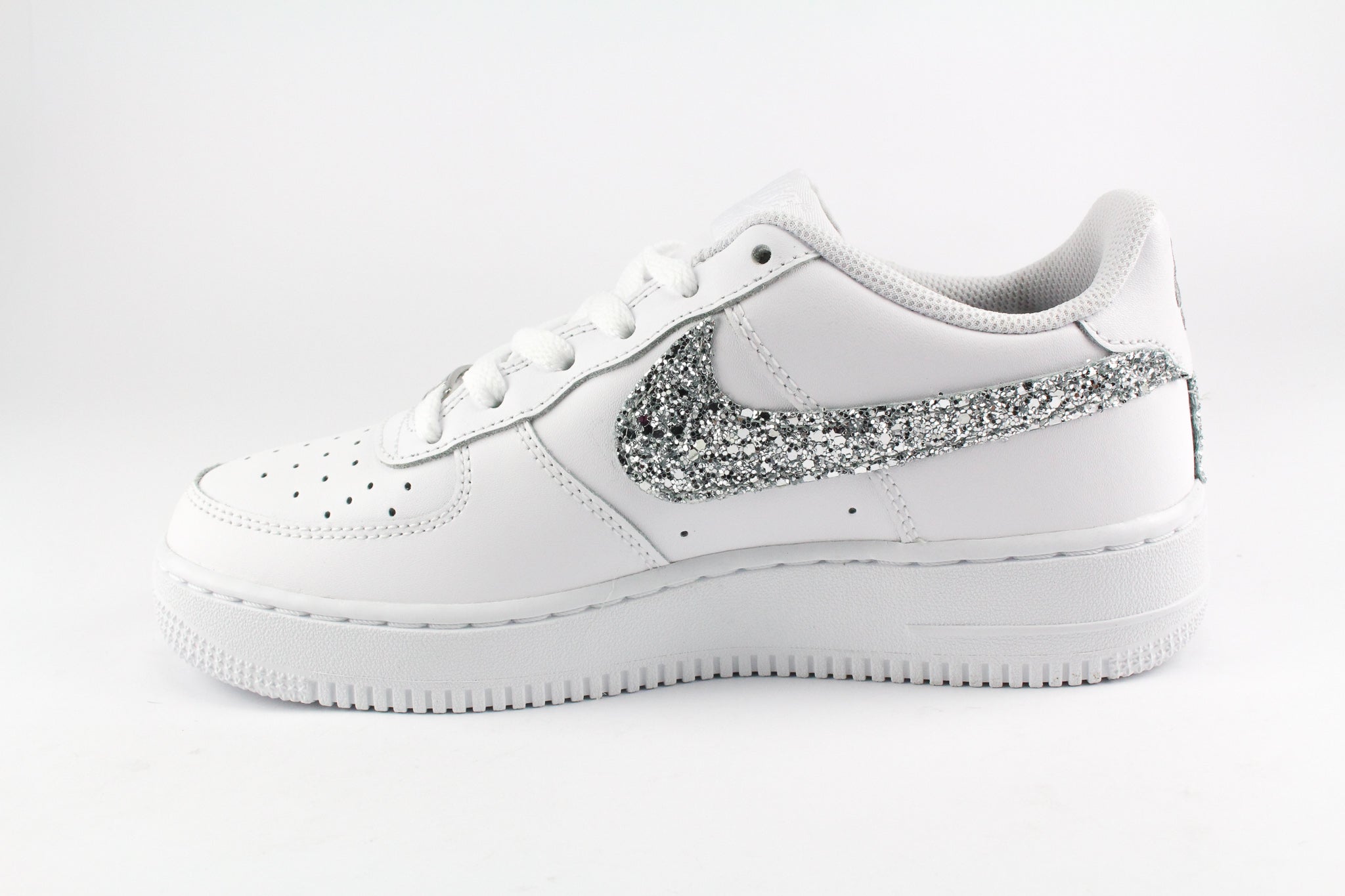 Nike Air Force One '07 Personalizzate Sport 80's Silver Glitter