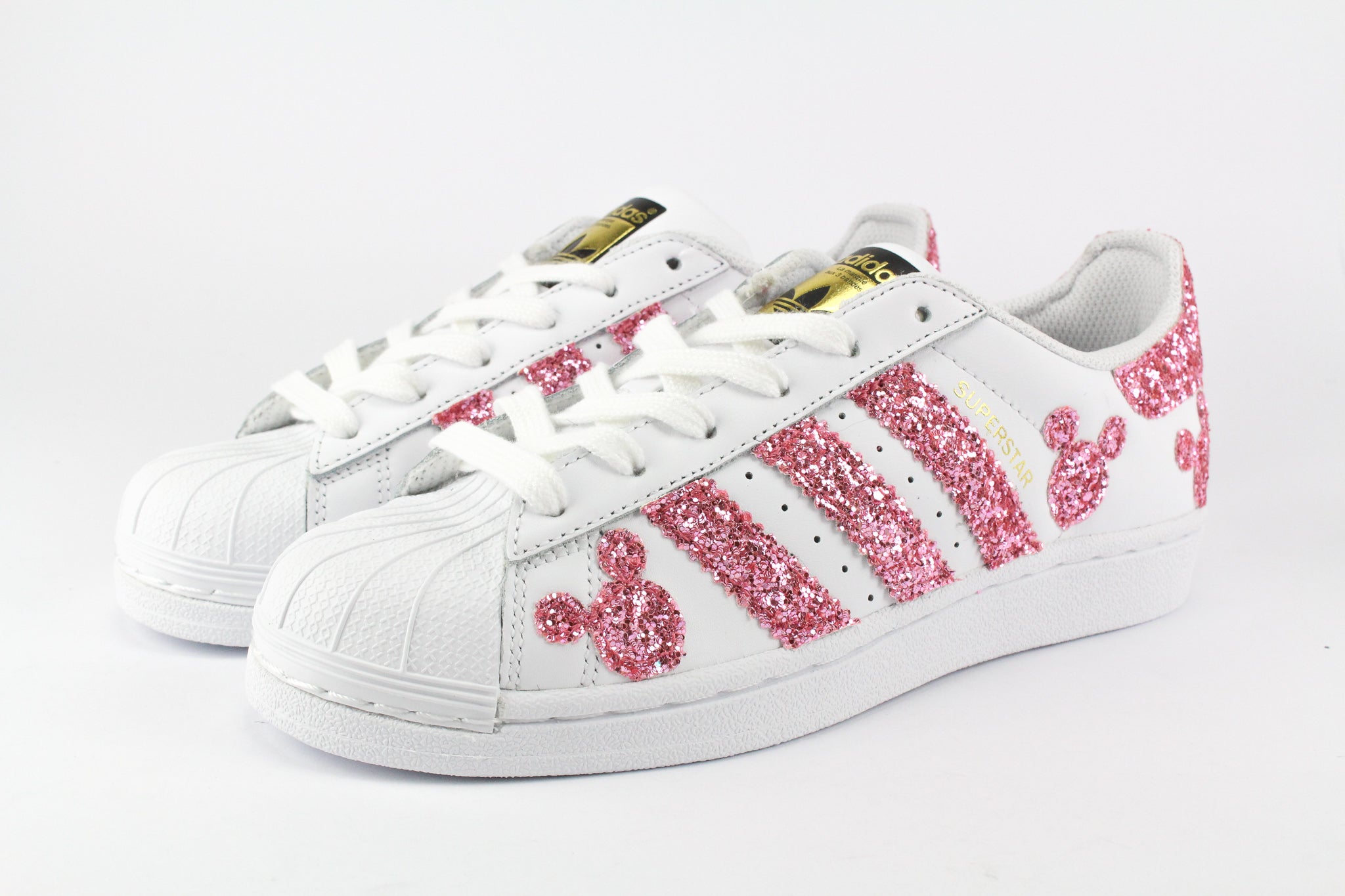 Adidas Superstar Mice Neon Pink Glitter