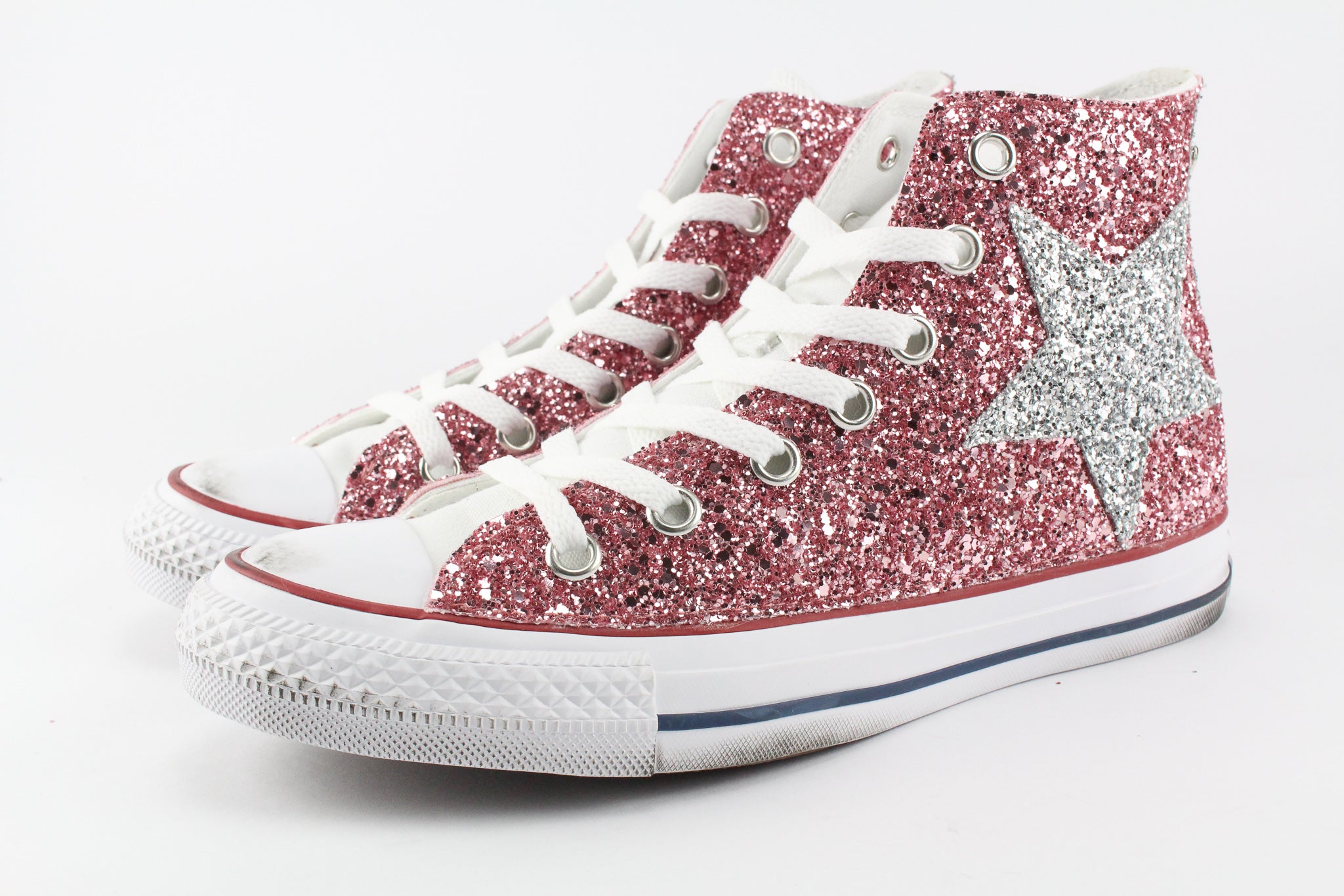 Converse All Star White Stella Glitter